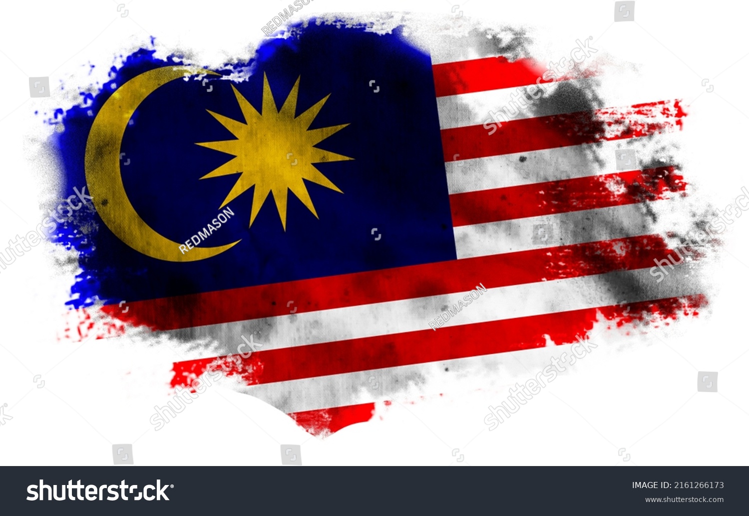 White Background Torn Flag Malaysia 3d Stock Illustration 2161266173 ...