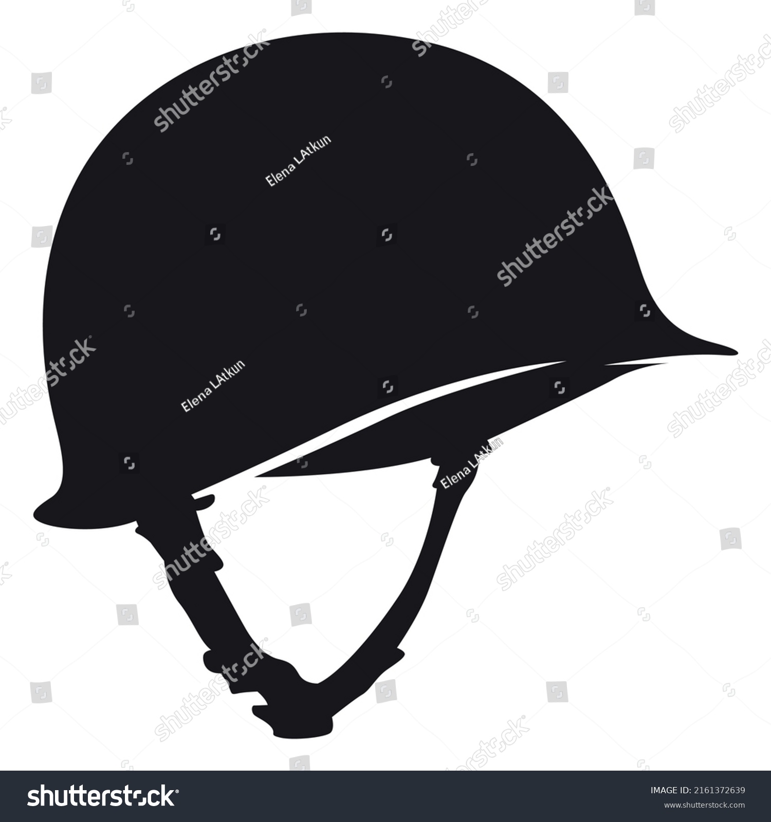 Soldier Helmet Silhouette High Quality Vector Stock Vector (Royalty ...