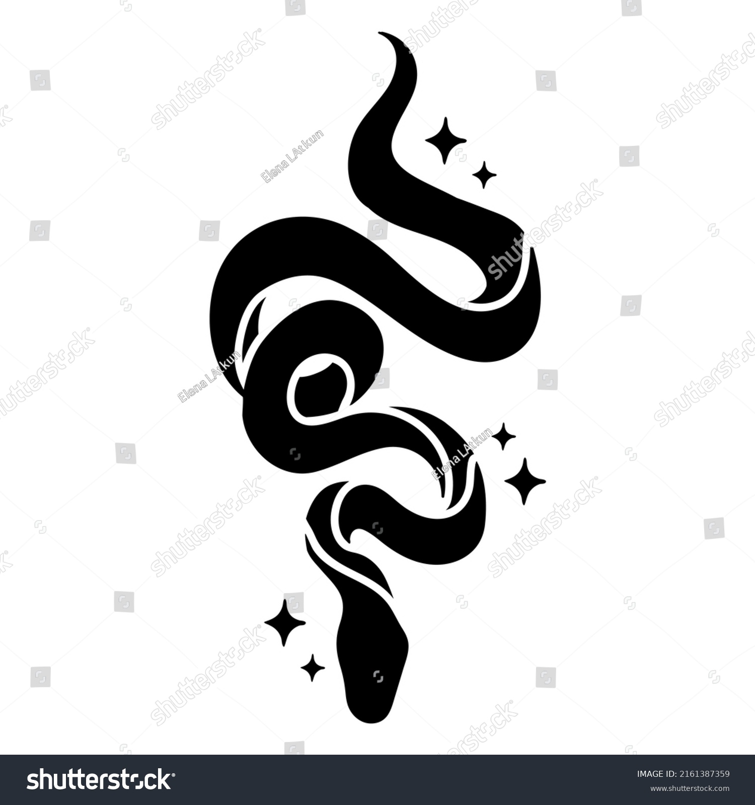 Snake Cut Out High Quality Vector Stock Vector (Royalty Free ...