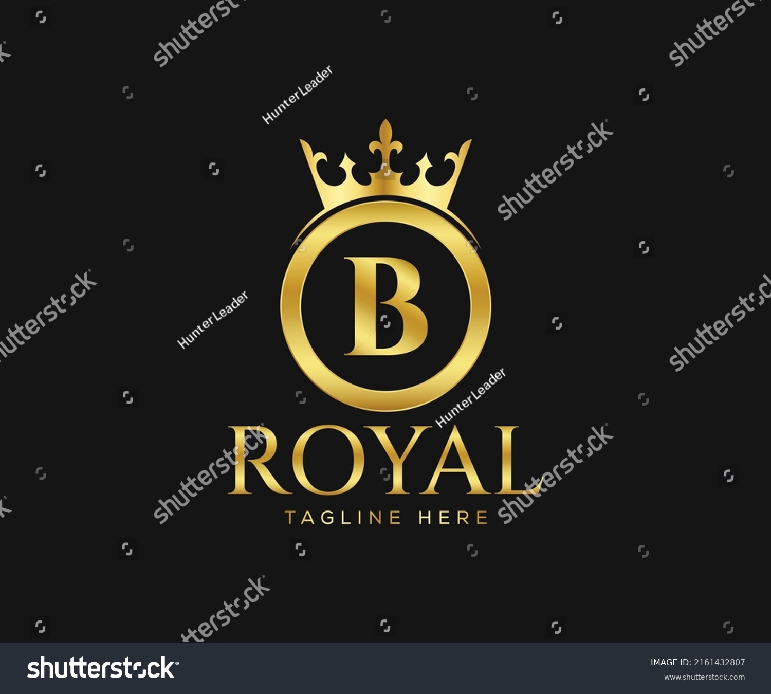 Luxurious Royal Logo Design Letter B Stock Vector (Royalty Free ...