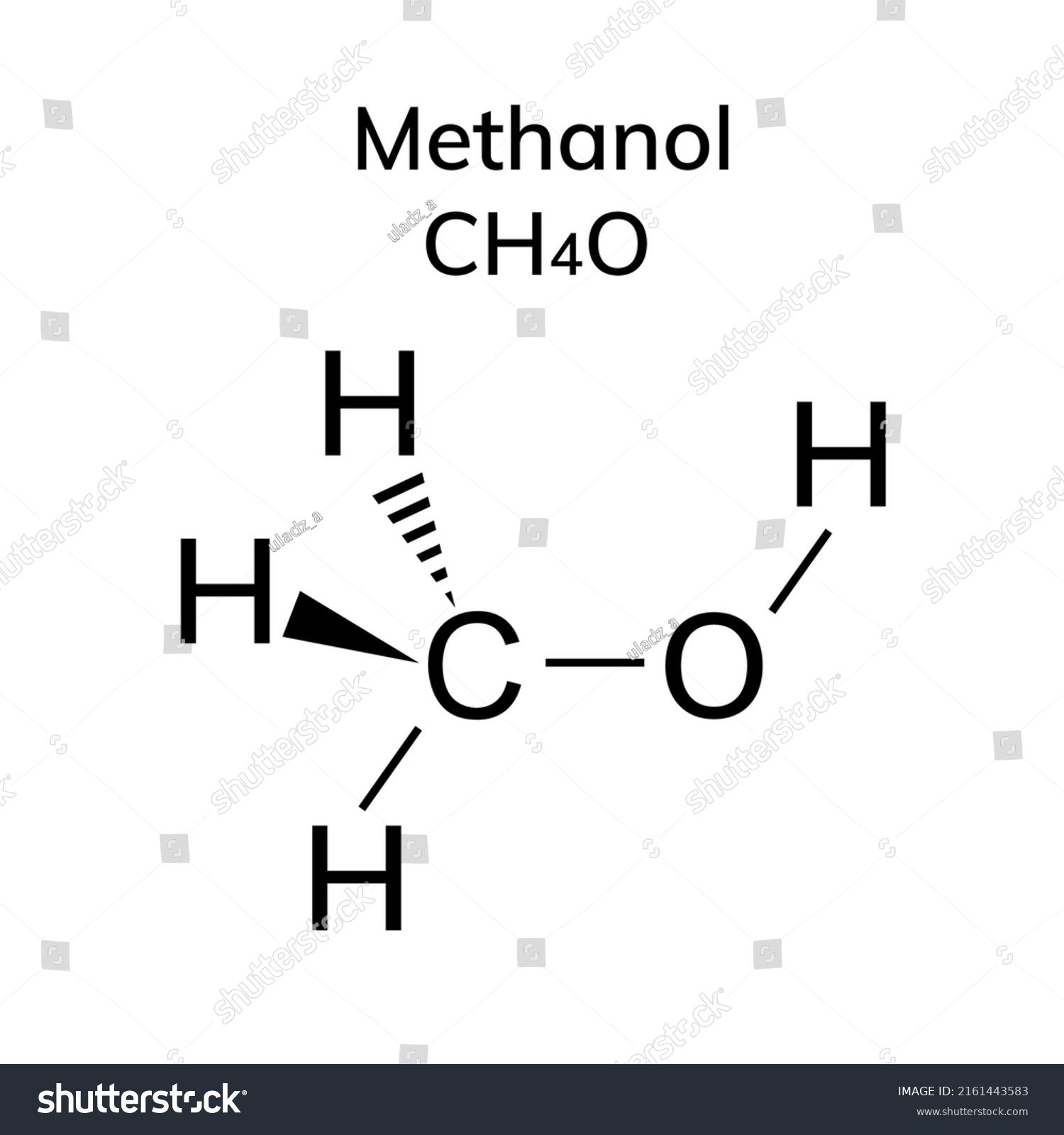 Chemical Structural Formula Methanol Stock Vector (Royalty Free