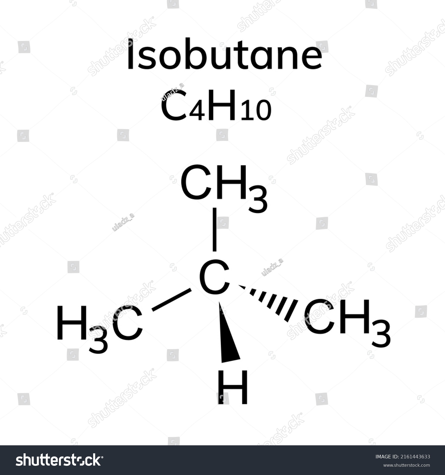 Chemical Structural Formula Isobutane Stock Vector (Royalty Free ...