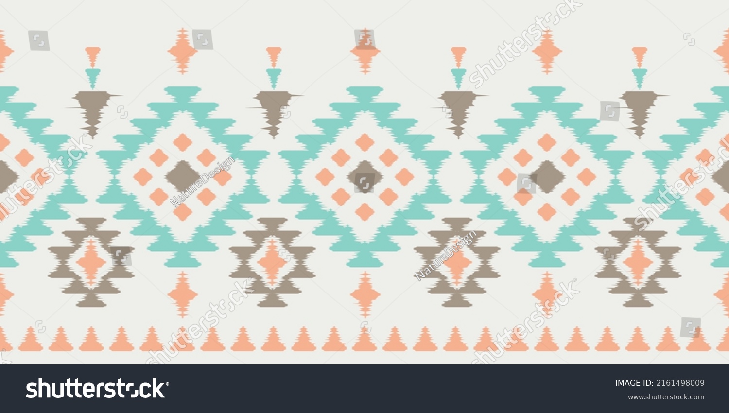 Ikat Handmade Borders Beautiful Pastel Art Stock Vector (Royalty Free ...