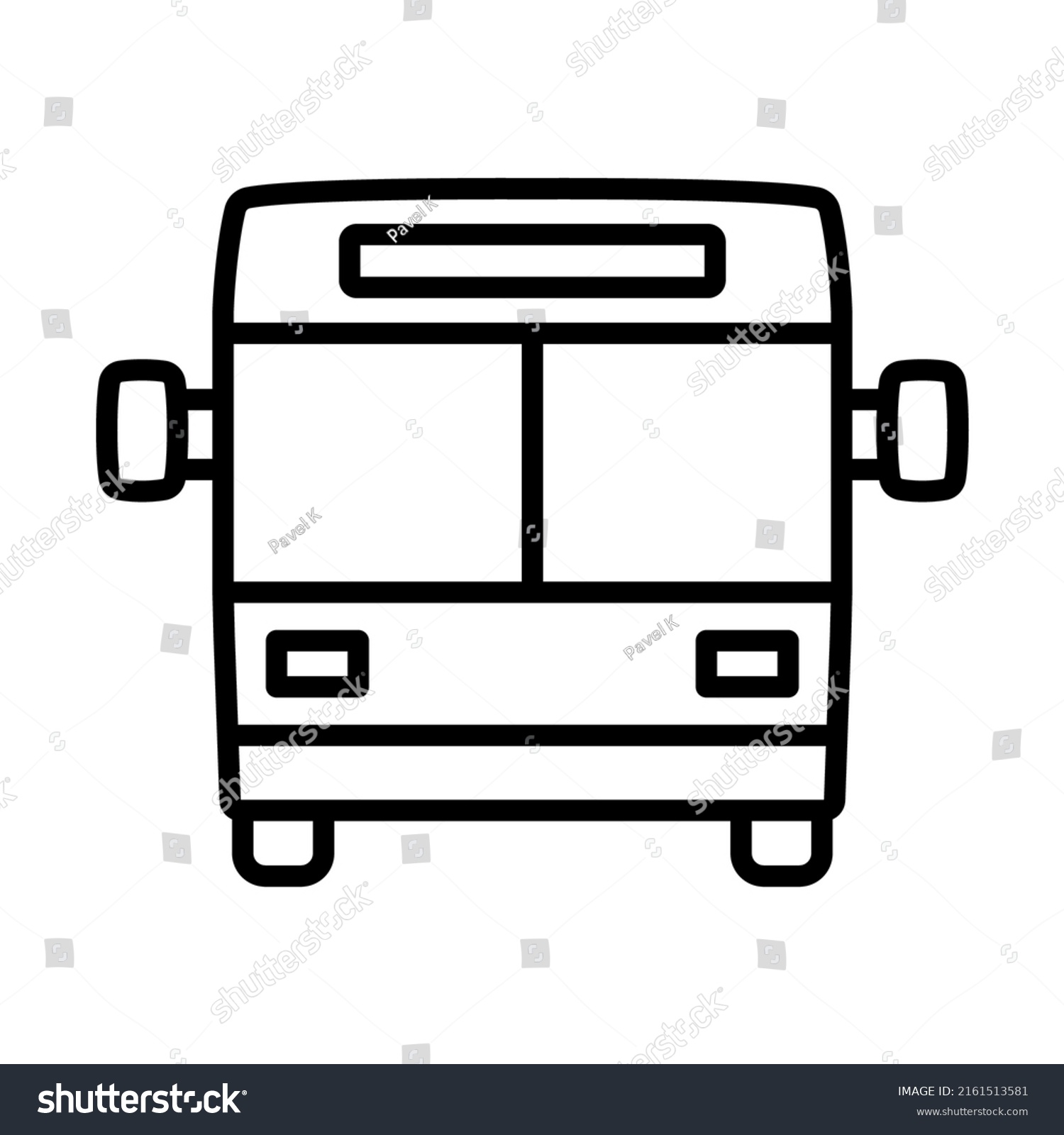 City Bus Icon Bold Outline Design Stock Vector (Royalty Free ...