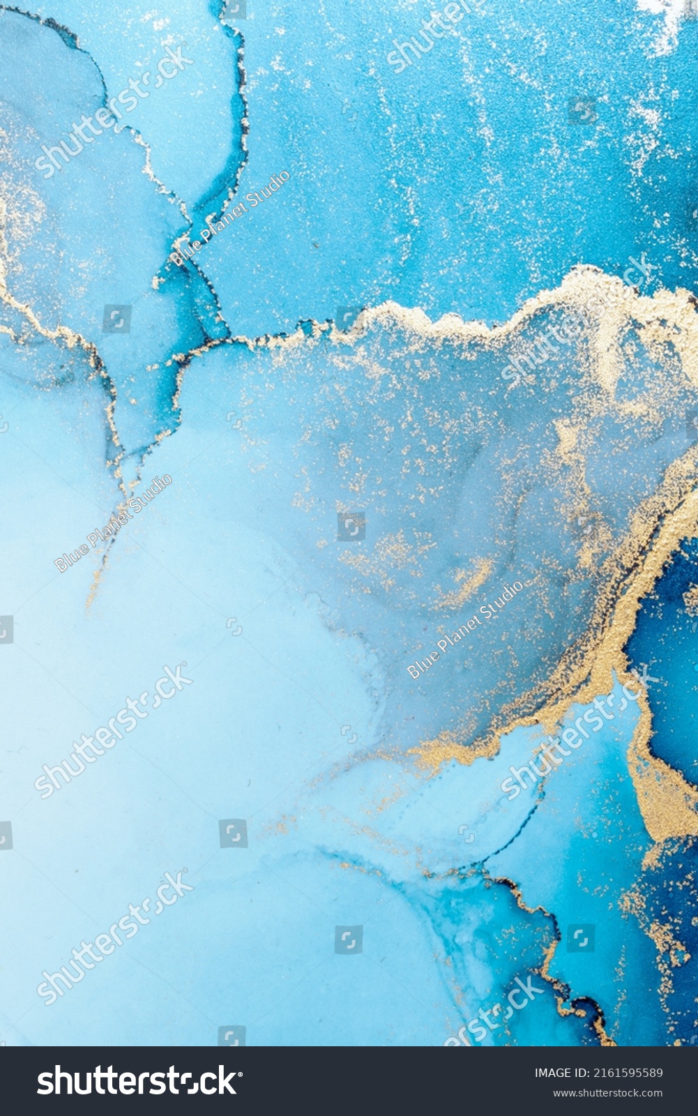 Luxury Blue Abstract Background Marble Liquid Stock Photo 2161595589 