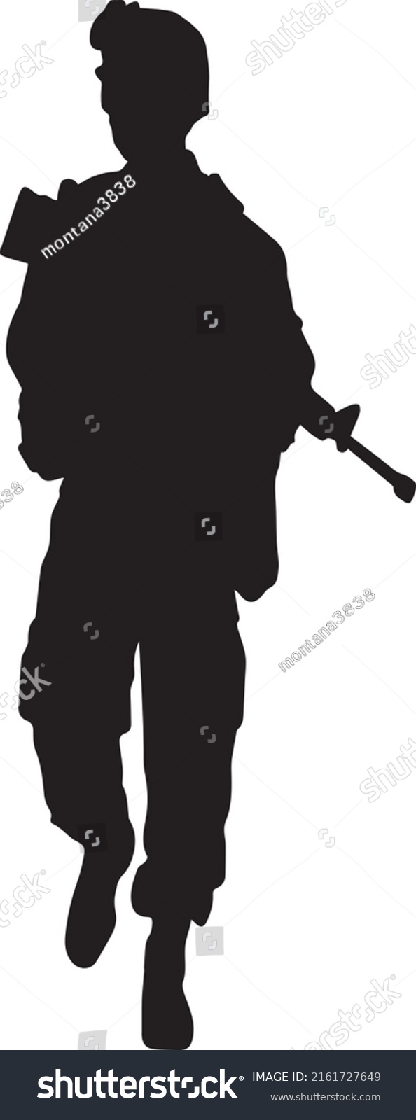 Soldier Gun War Silhouette Vector Stock Vector (Royalty Free ...