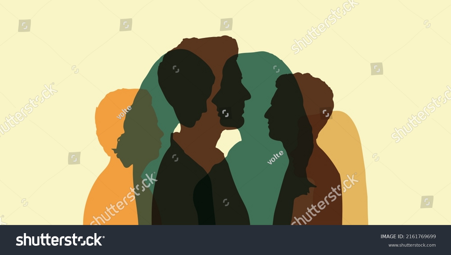 Silhouette Diversity People Side Group Multiethnic Stock Vector Royalty Free 2161769699 2370