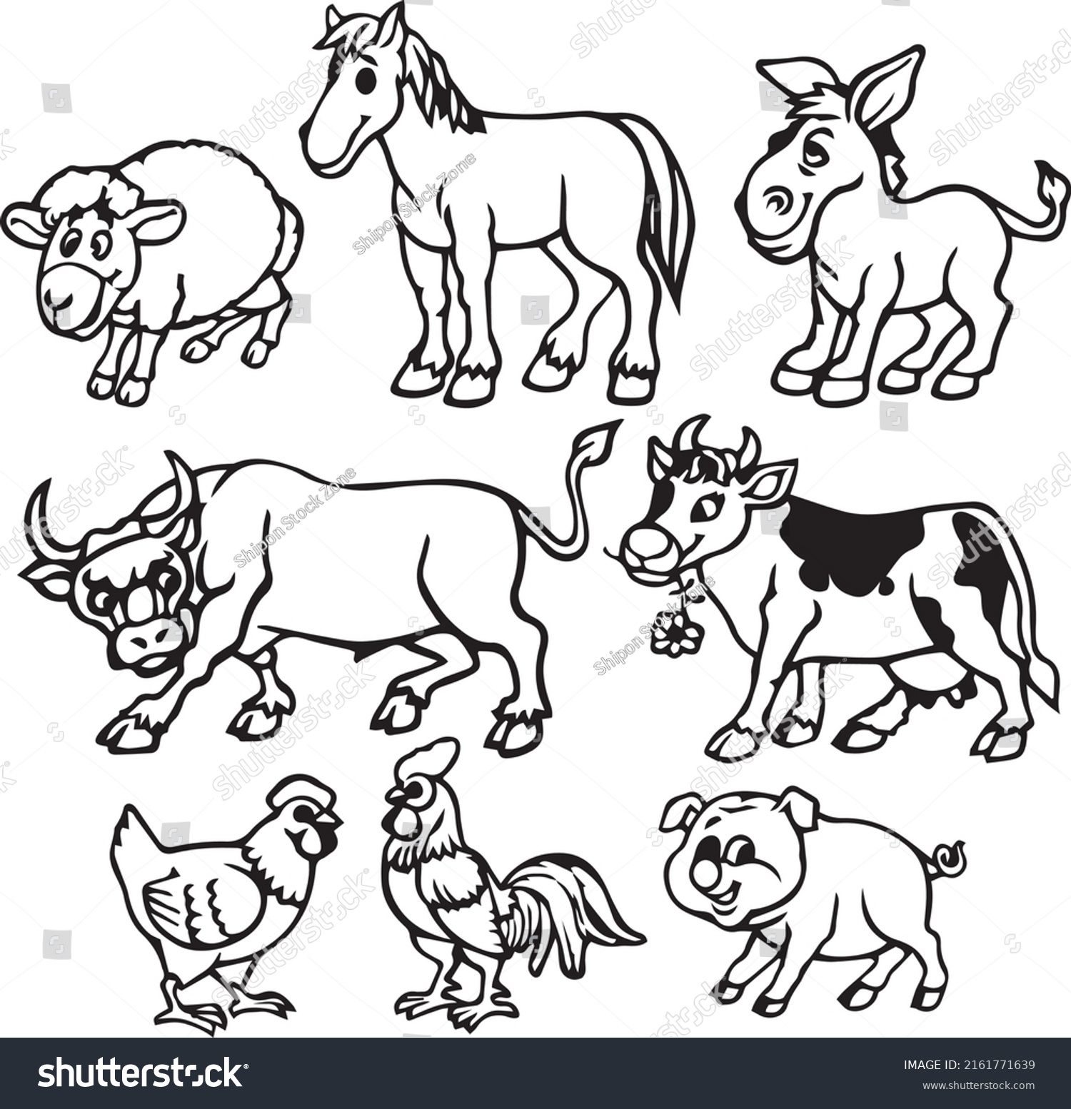 Animals Pet Black White Vector File Stock Vector (Royalty Free ...