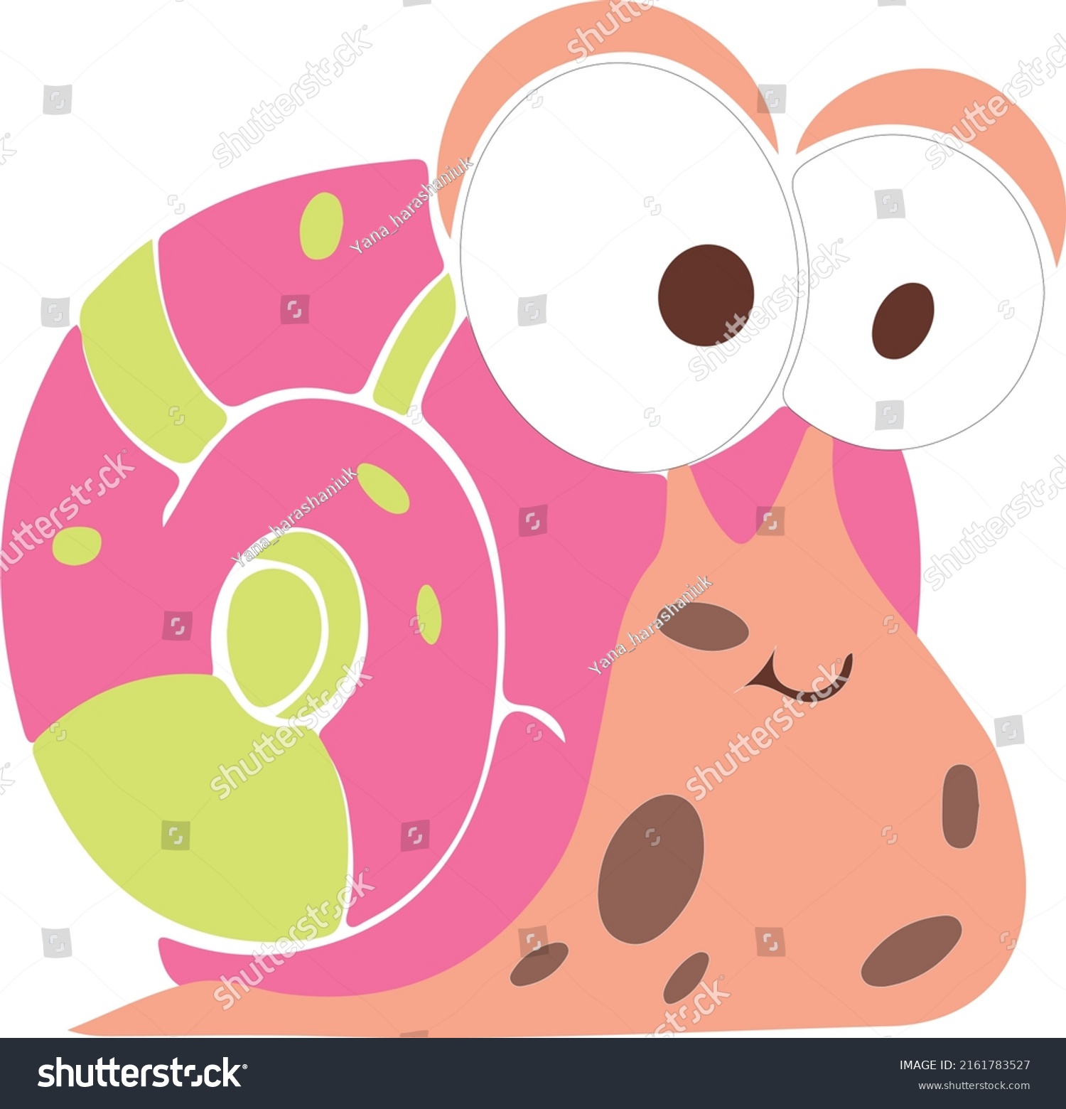 Cute Snail Cartoon Character Shell Icon Stock Vector Royalty Free