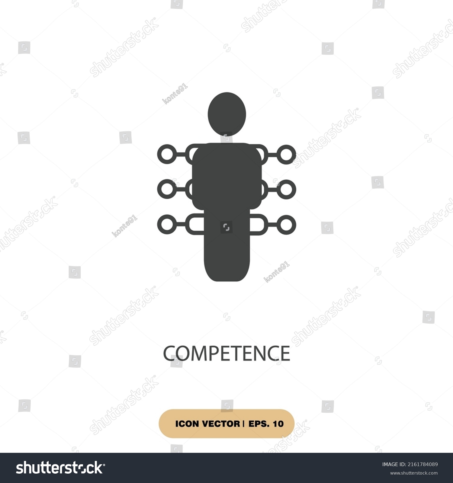 Competence Icons Symbol Vector Elements Infographic Stock Vector ...