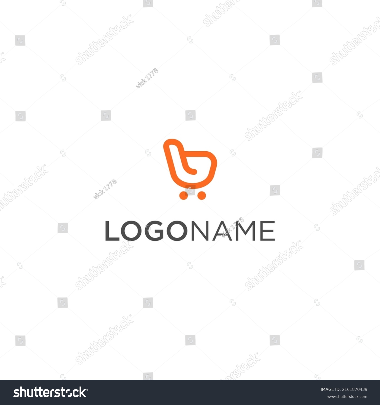 Letter B Shopping Cart Logo Concept Stock Vector (Royalty Free ...