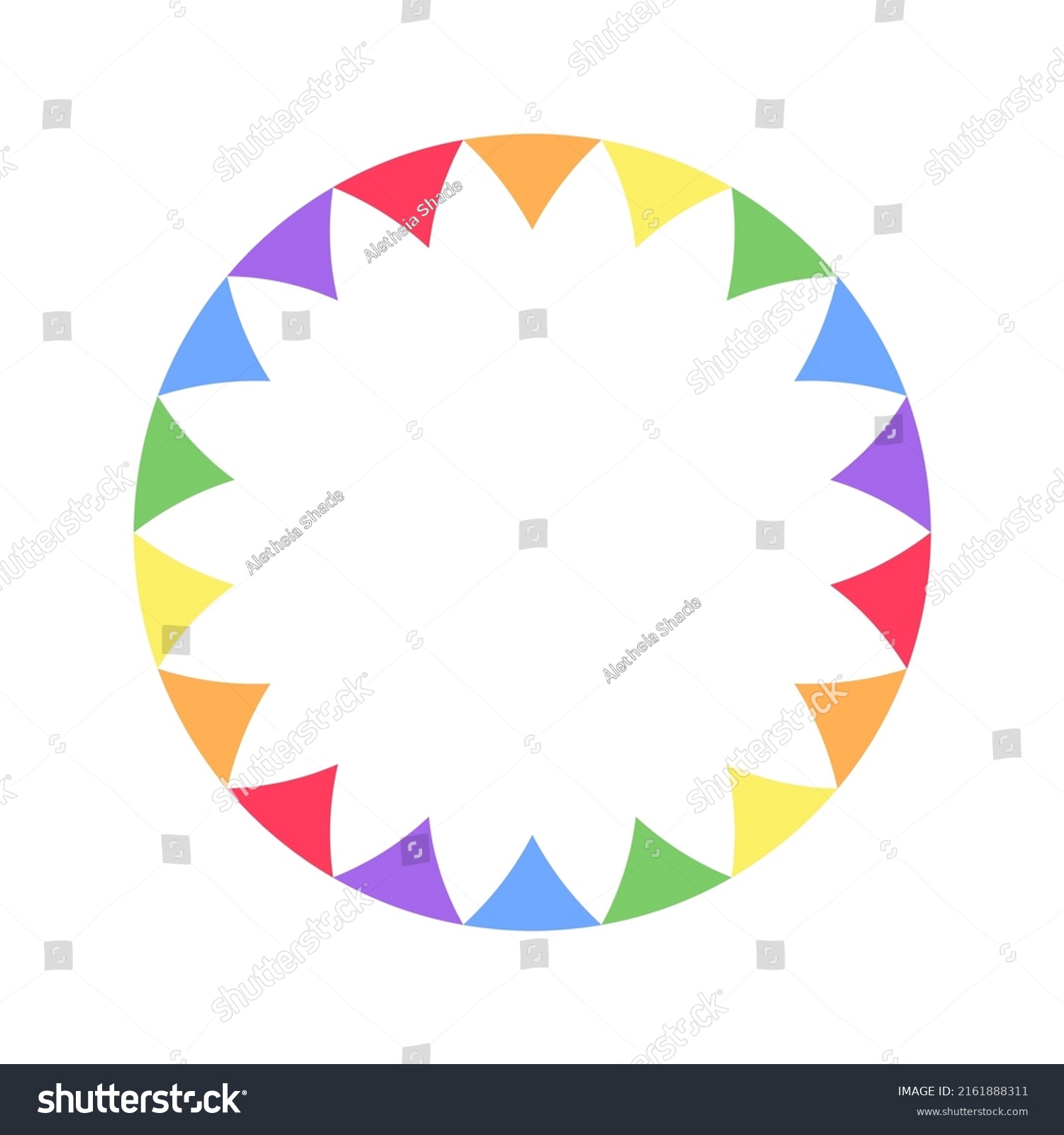 Rainbow Triangle Flag Pattern Frame Simple Stock Vector (Royalty Free ...