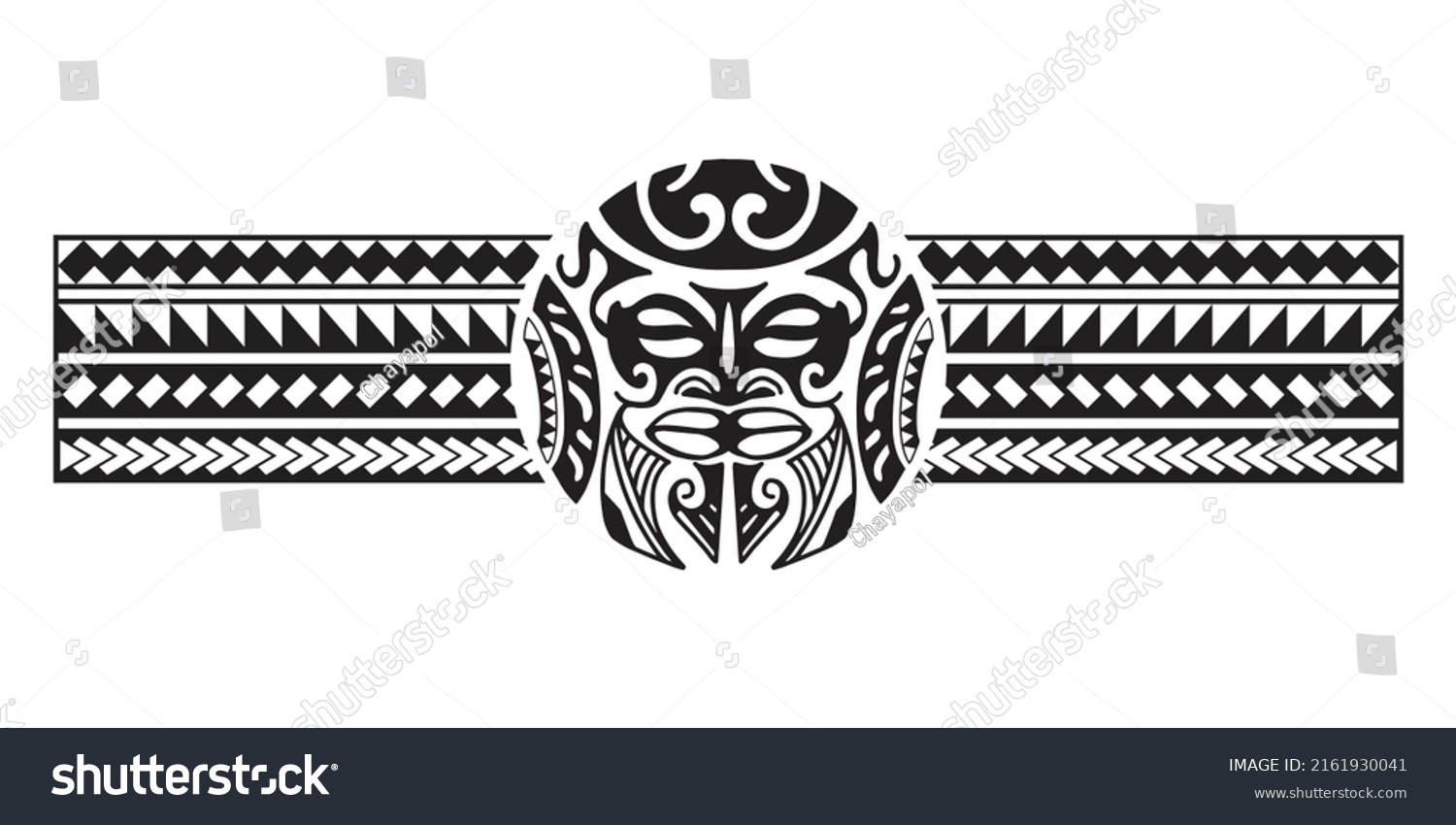 Polynesian Border Tattoo Design Pattern Aboriginal Stock Vector ...