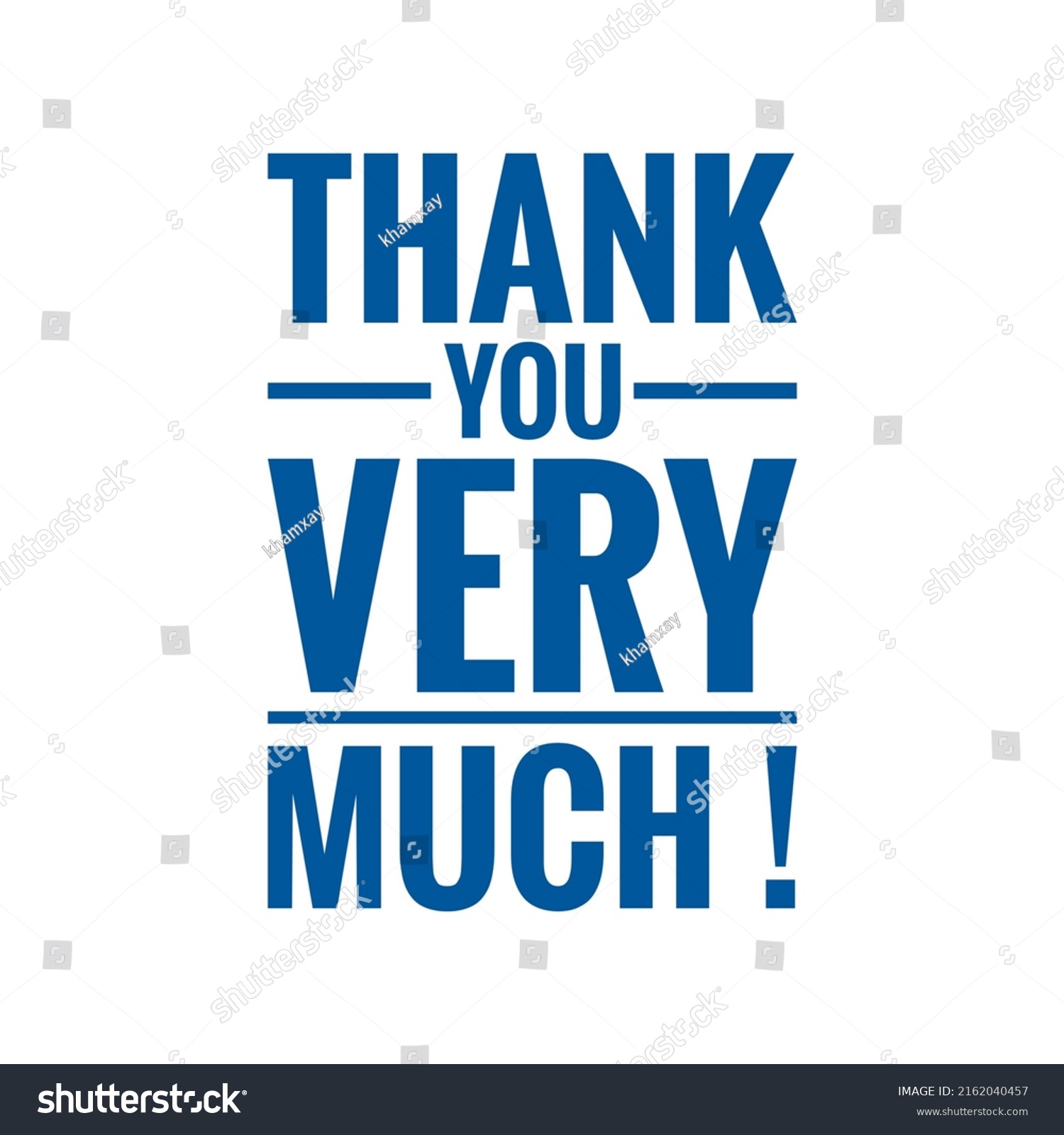 Thank You Card Design On Blue Stock Illustration 2162040457 | Shutterstock