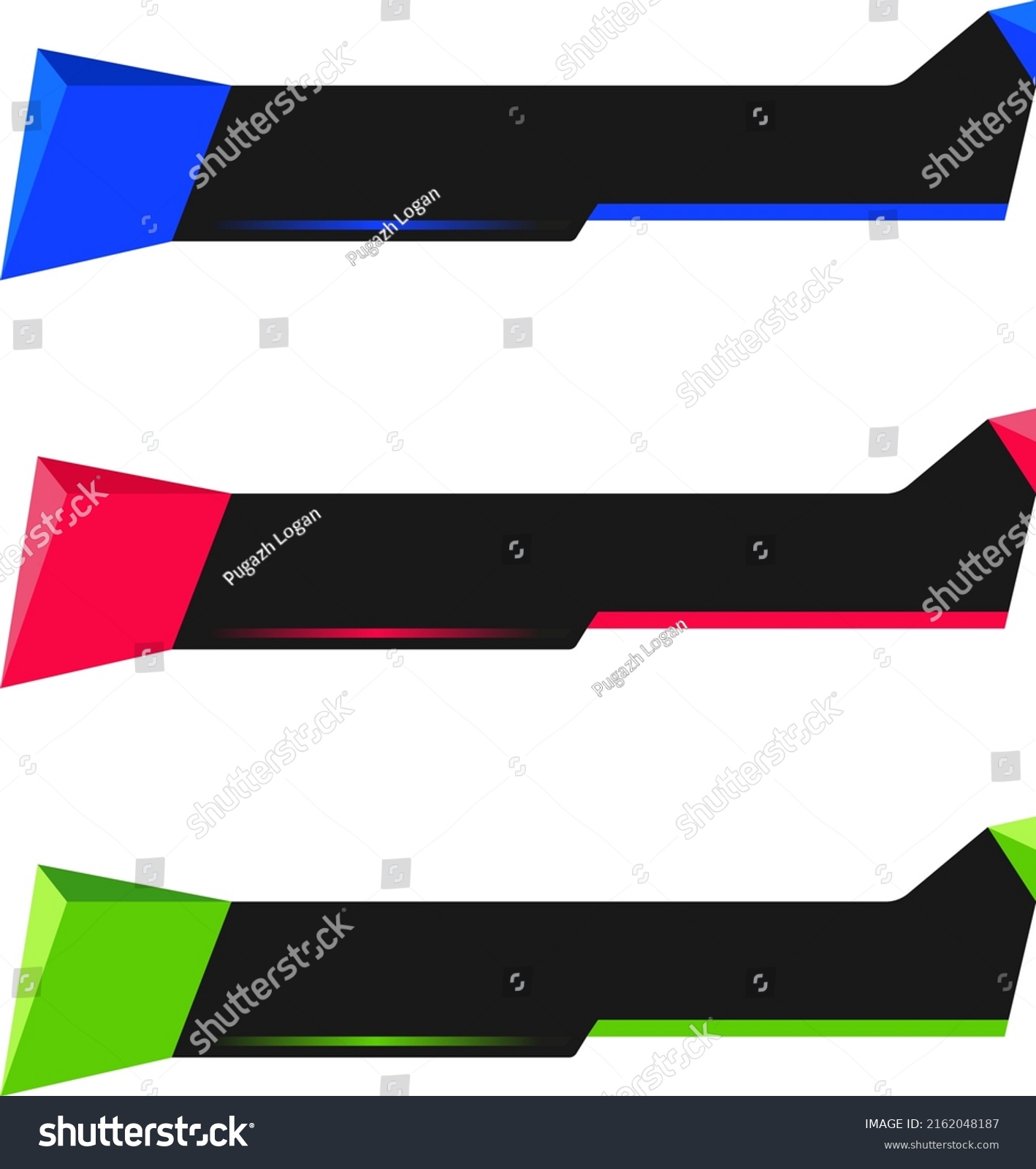 Lower Third Tittle Banner Set Vector Stock Vector (Royalty Free ...