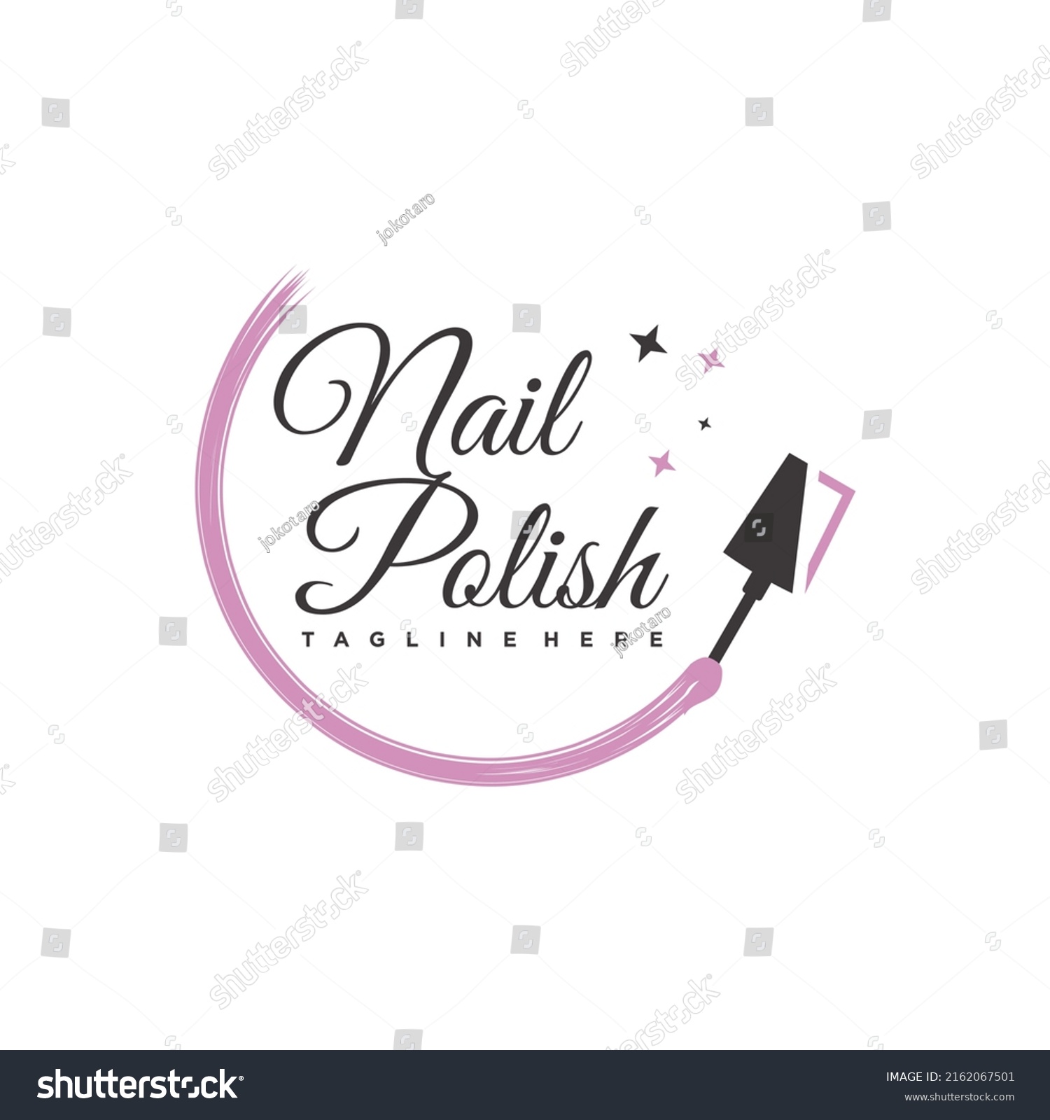 Nail Polish Logo Icon Modern Creative Stock Vector (Royalty Free ...