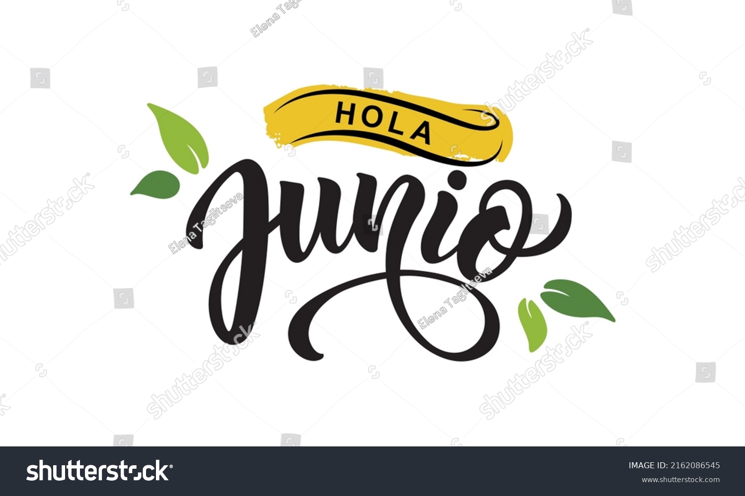 hola-junio-hello-june-spanish-handwritten-stock-vector-royalty-free