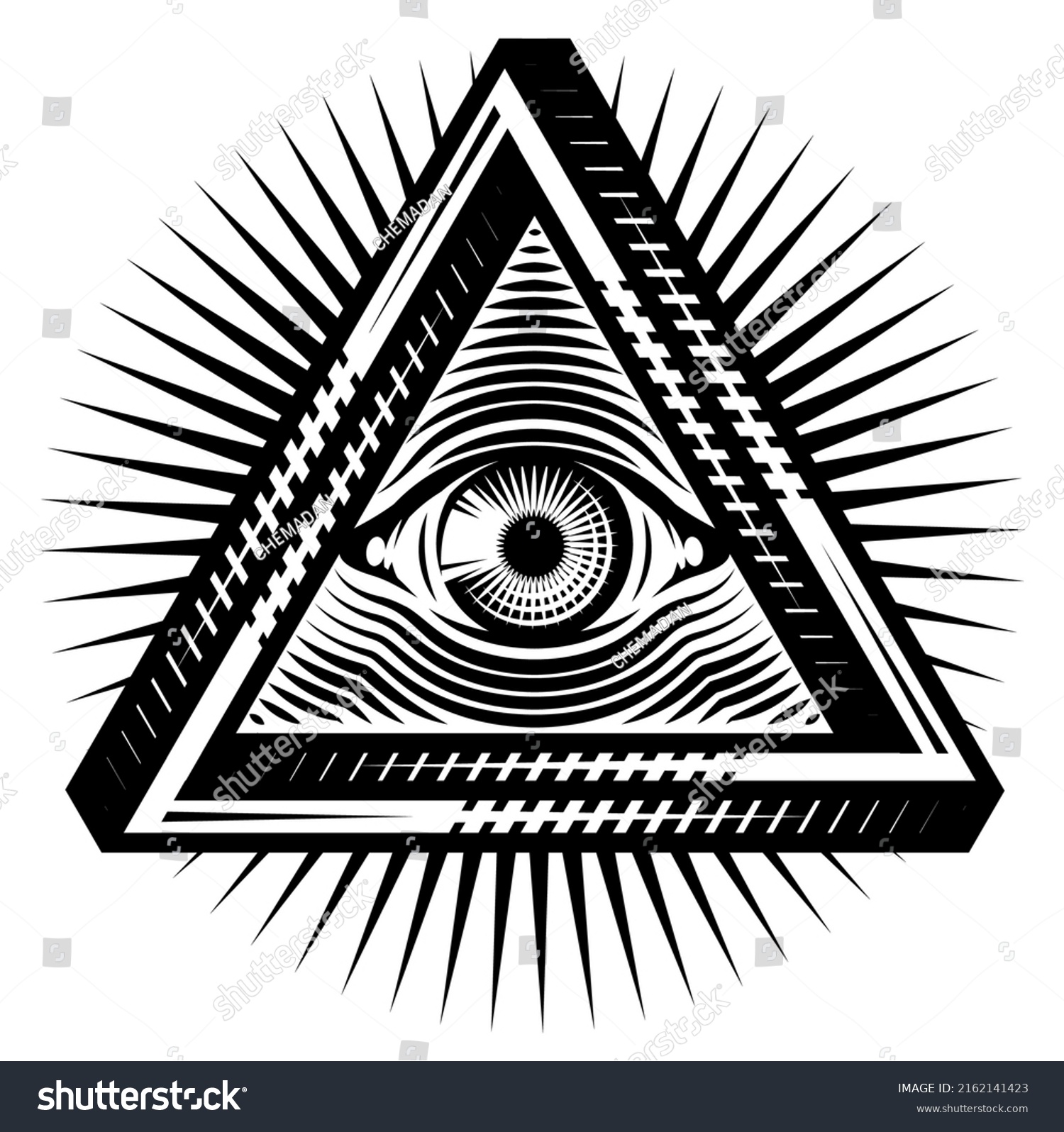 Allseeing Eye God Sacred Symbol Stylized Stock Vector (Royalty Free ...