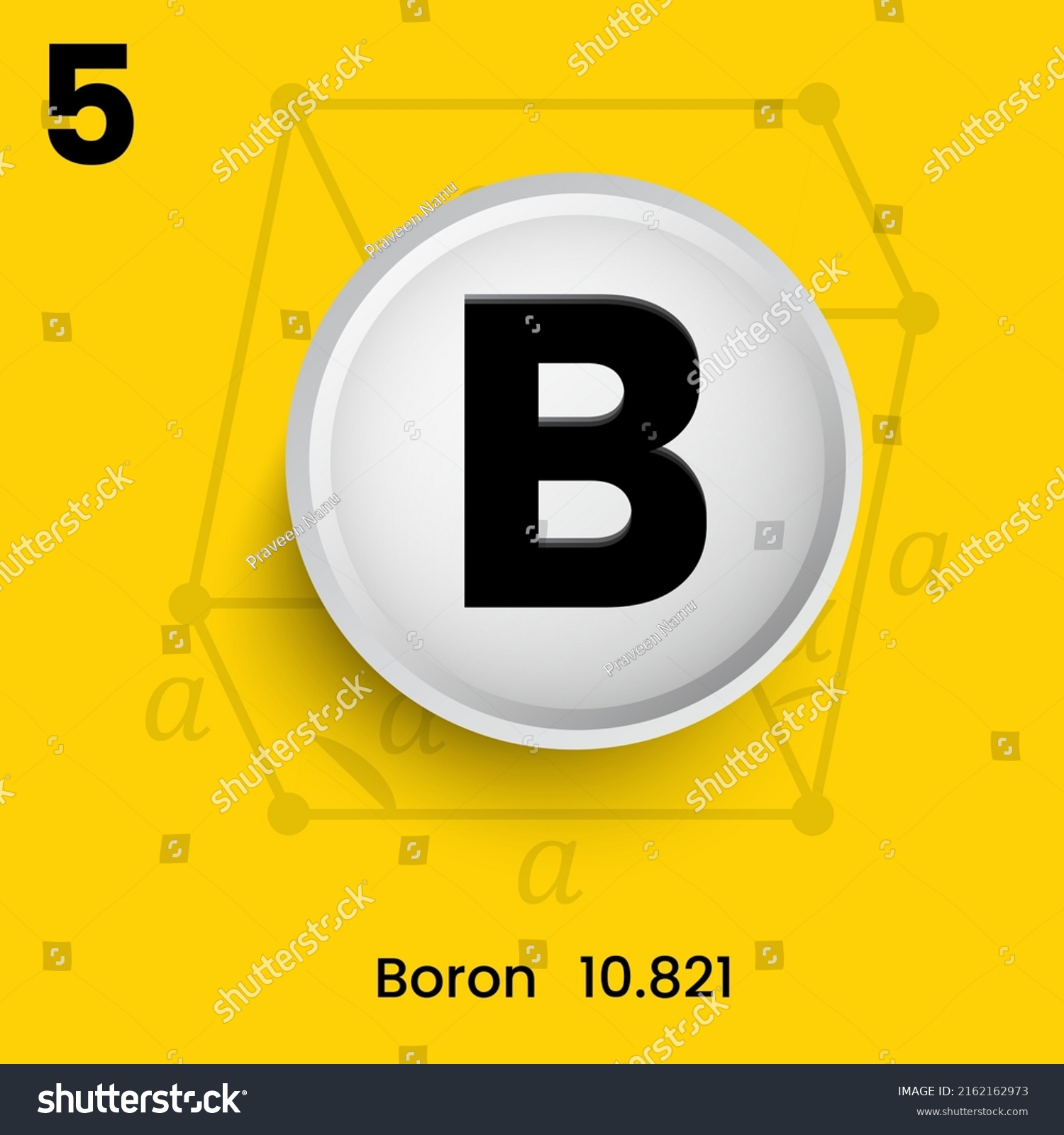 Boron B Chemical Element Periodic Table Stock Vector (Royalty Free ...