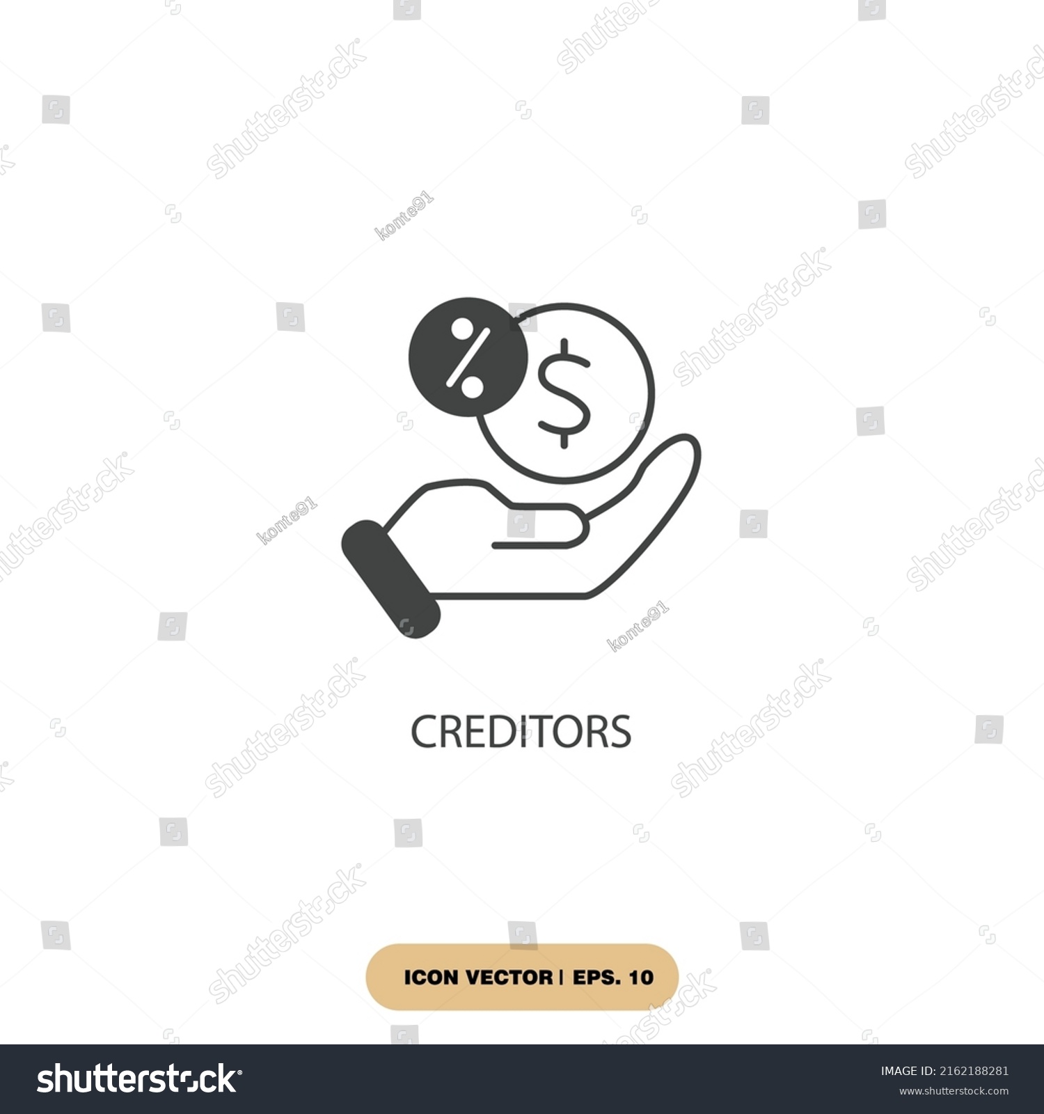 Creditors Icons Symbol Vector Elements Infographic Stock Vector ...