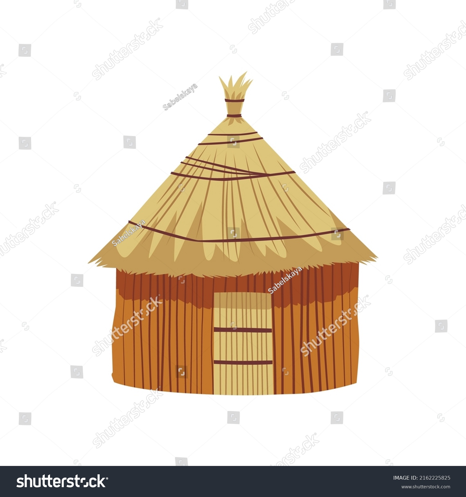 African Hut Small Village House Thatched Stock Vector (Royalty Free ...