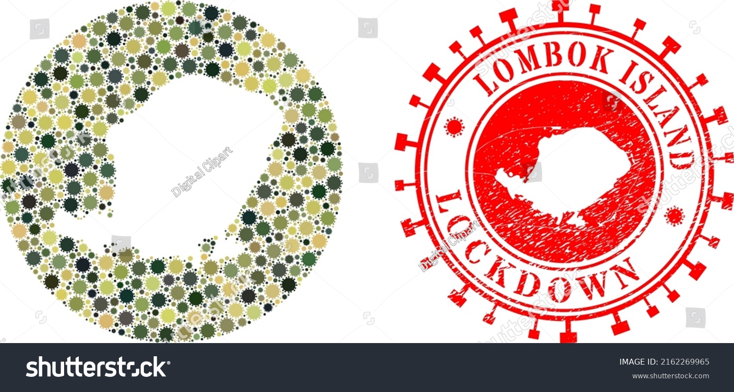 Vector Mosaic Lombok Island Map Sars Stock Vector Royalty Free 2162269965 Shutterstock 3877