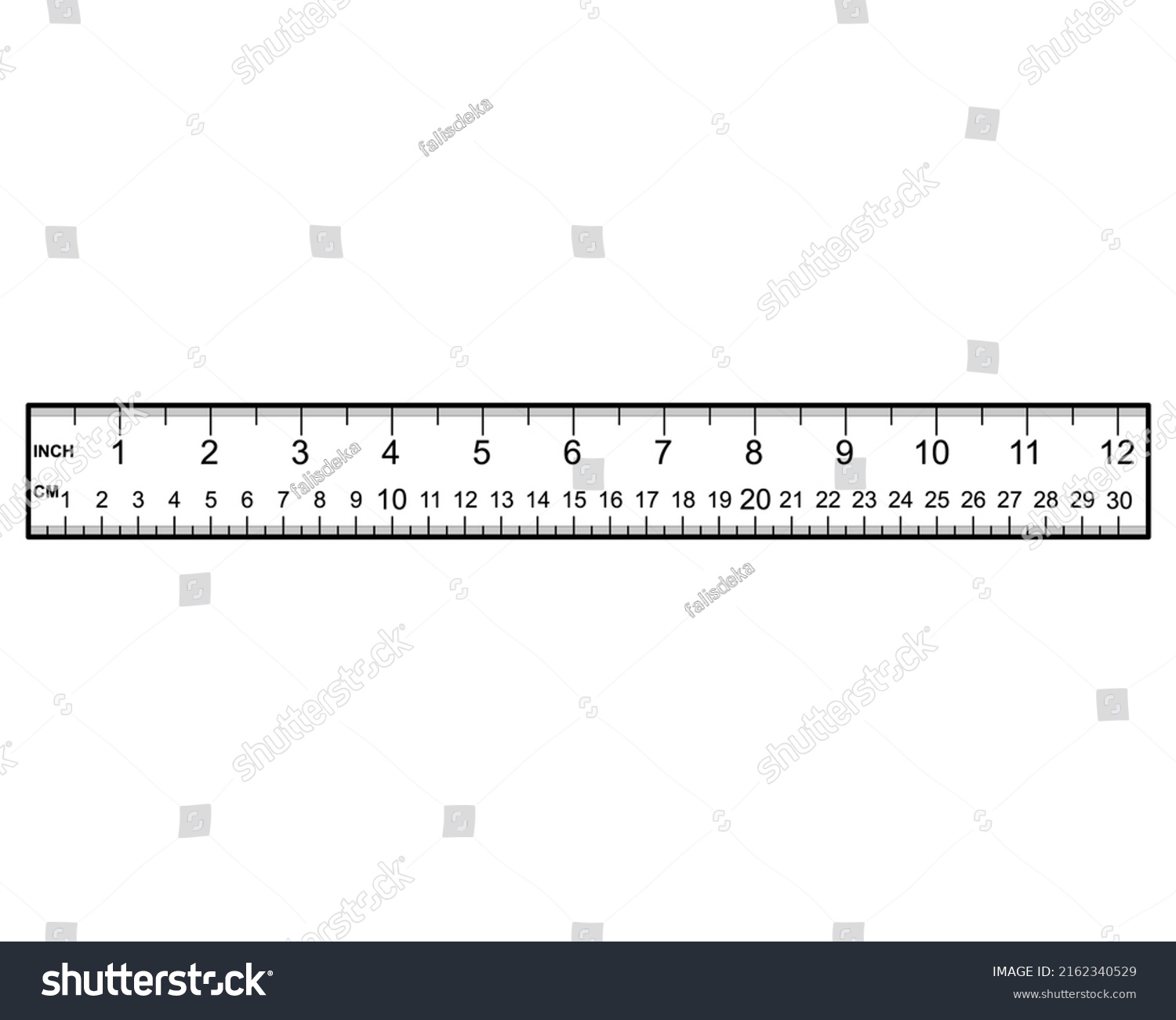 Ruler Line Vector Illustrationisolated On White Stock Vector (Royalty ...