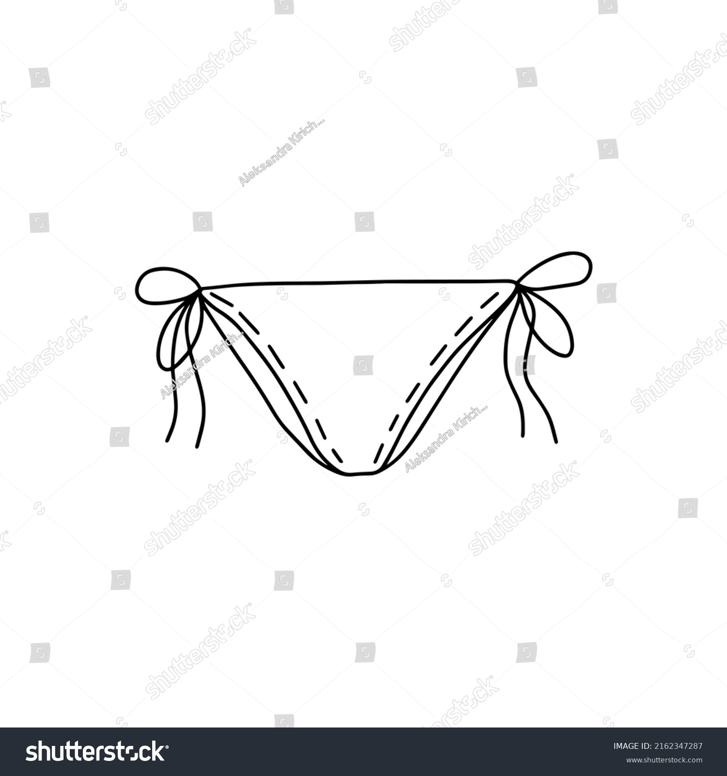 Doodle Bikini Swim Suit Vector Illustration Stock Vector (Royalty Free ...