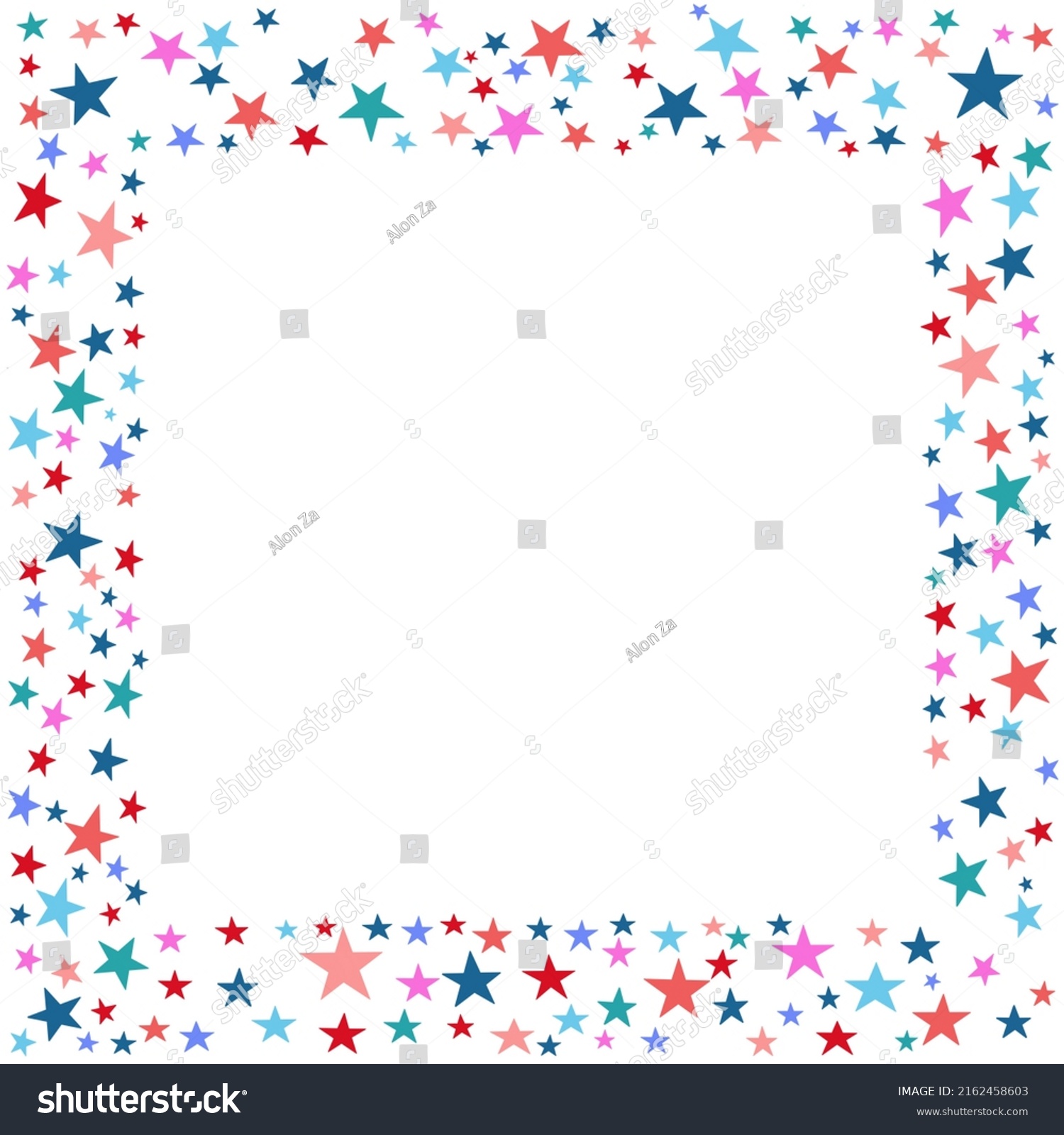 July 4th Background Stardust Framestars Border Stock Illustration ...