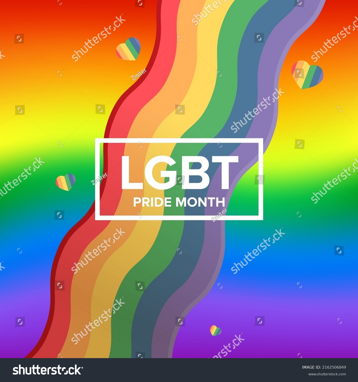 Happy Pride Month Square Banner Pride Stock Vector (Royalty Free ...