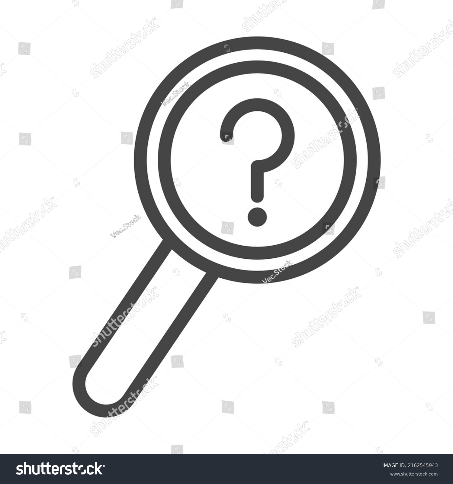 Magnifying Glass Question Mark Stock Vector Royalty Free 2162545943 Shutterstock 1290