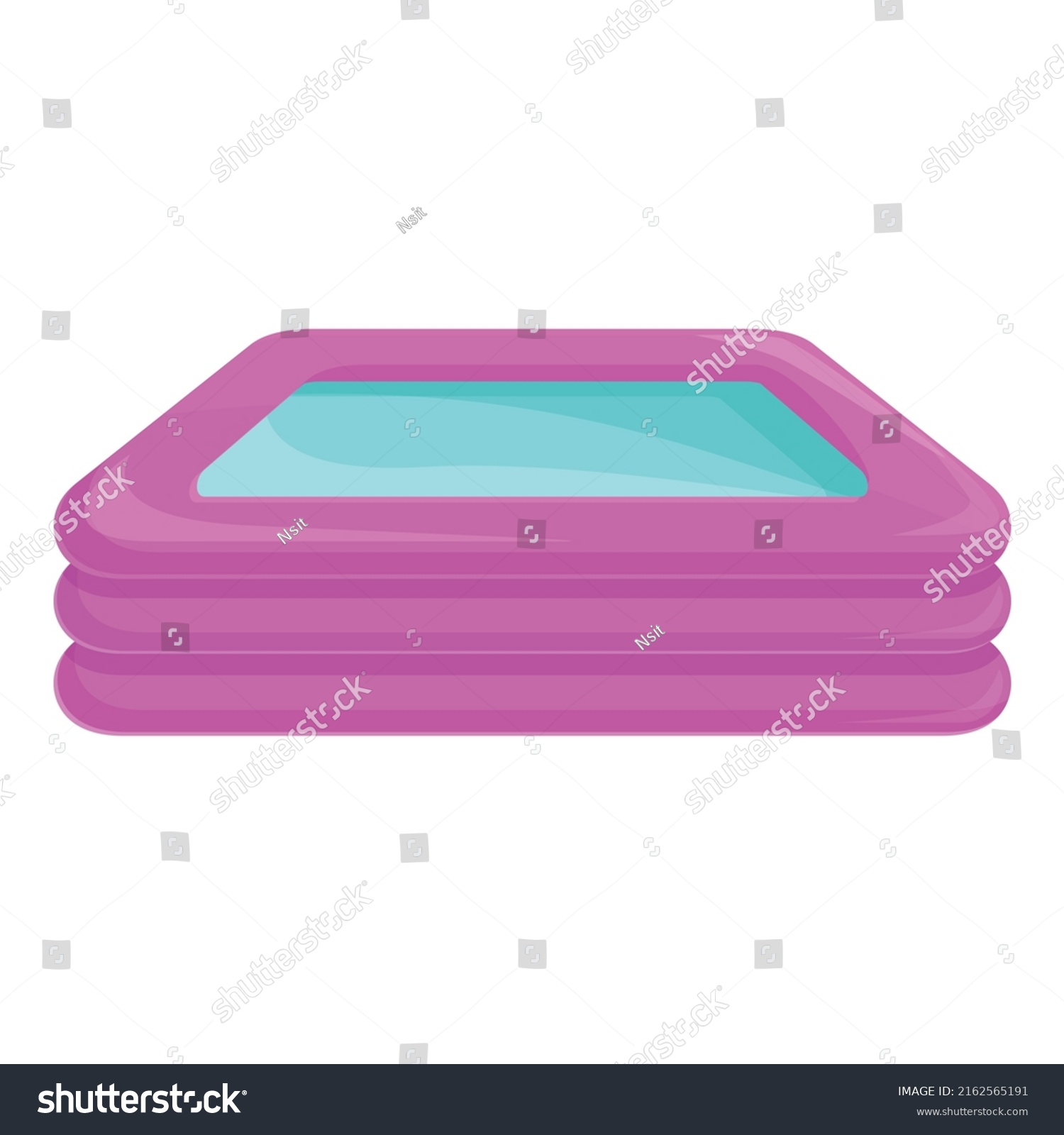 Pink Inflatable Pool Icon Cartoon Vector Stock Vector (Royalty Free