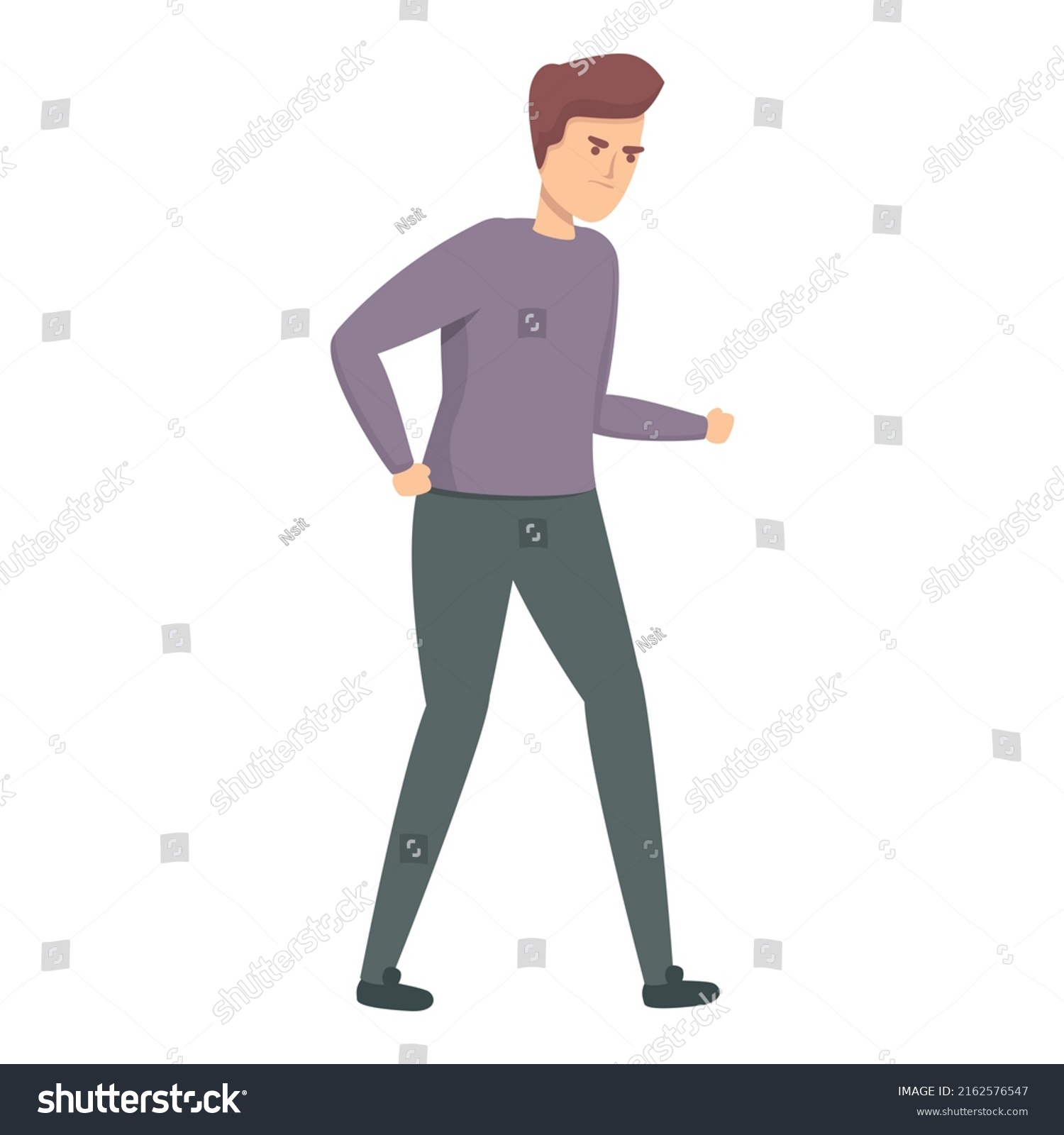 Defense Icon Cartoon Vector Man Self Stock Vector (Royalty Free ...