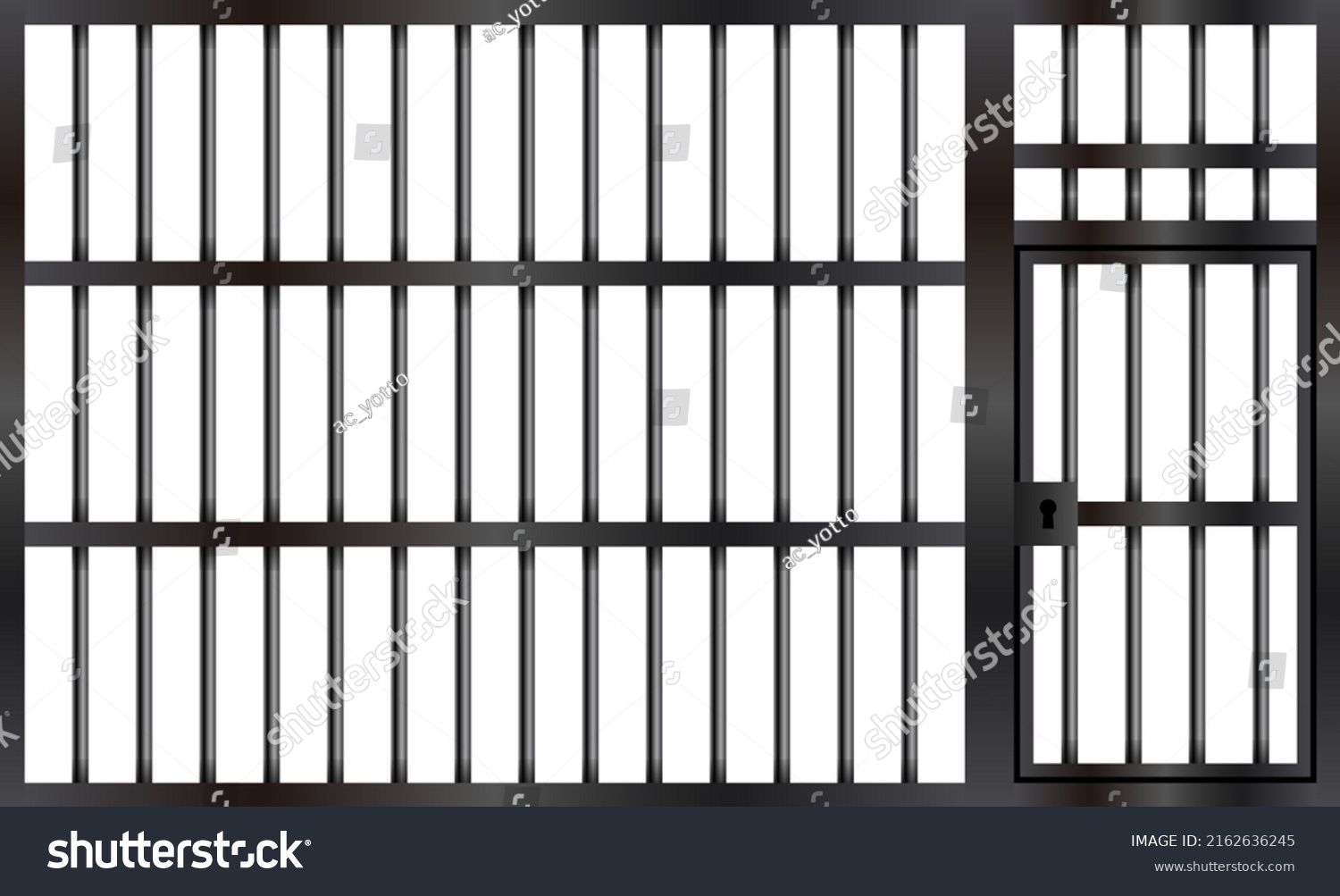 Prison Bars Isolated Vector Illustration Stock Vector (royalty Free 