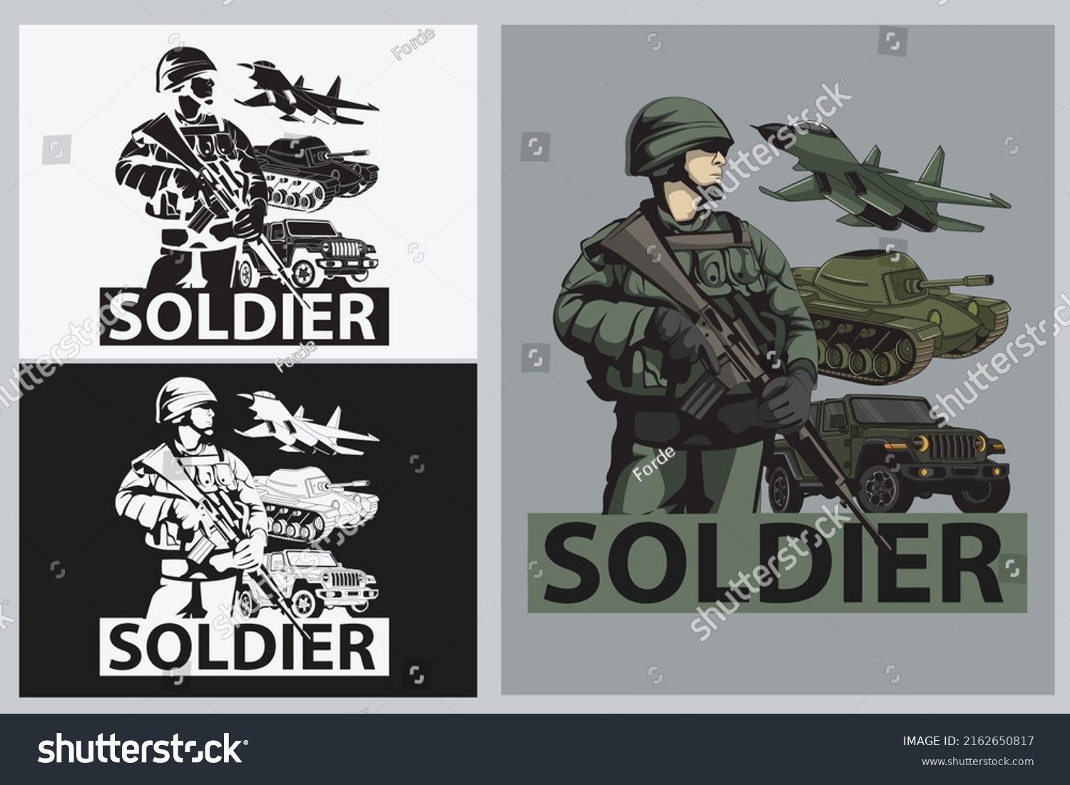 Soldier Illustration Vector Army Soldier Stock Vector (Royalty Free ...