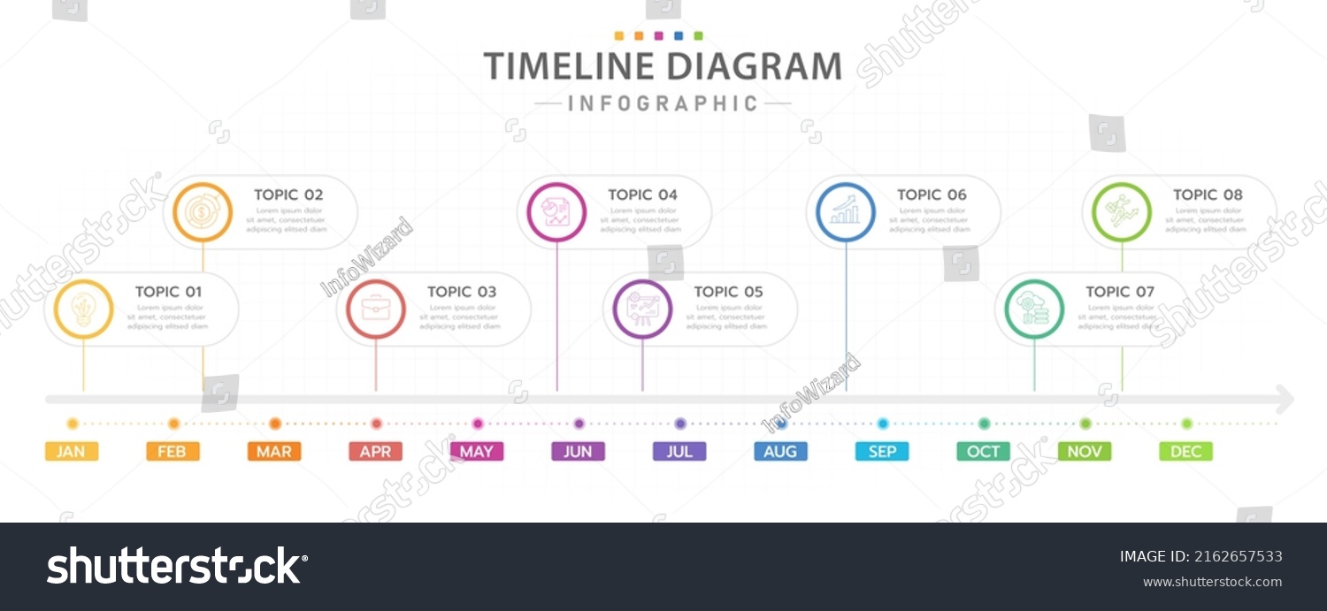 Infographic Template Business 12 Months Modern Stock Vector (Royalty ...