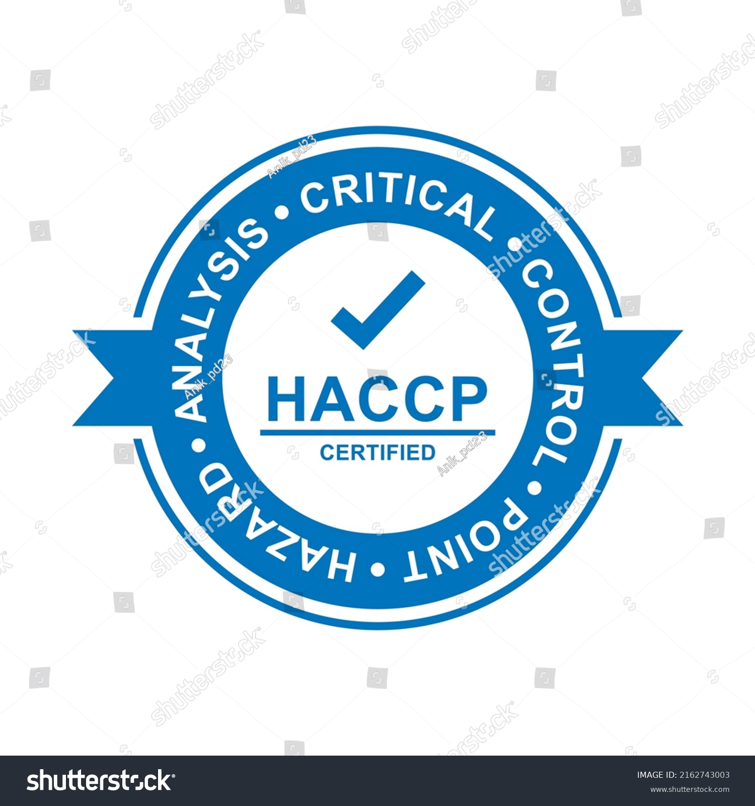 Food Safety System Haccp Logo Design Stockvector Rechtenvrij