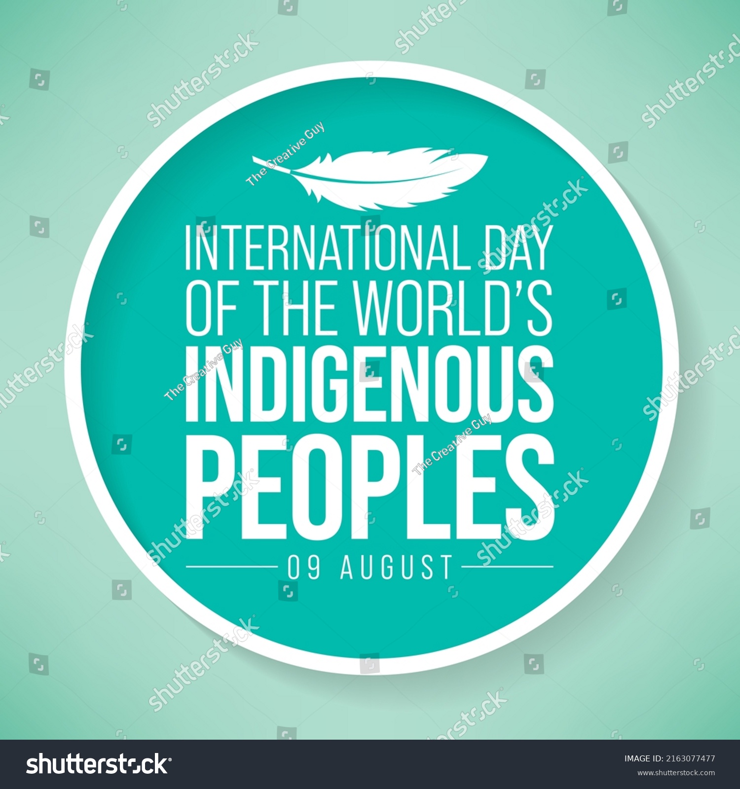 International Day Worlds Indigenous Peoples Observed Stock Vector