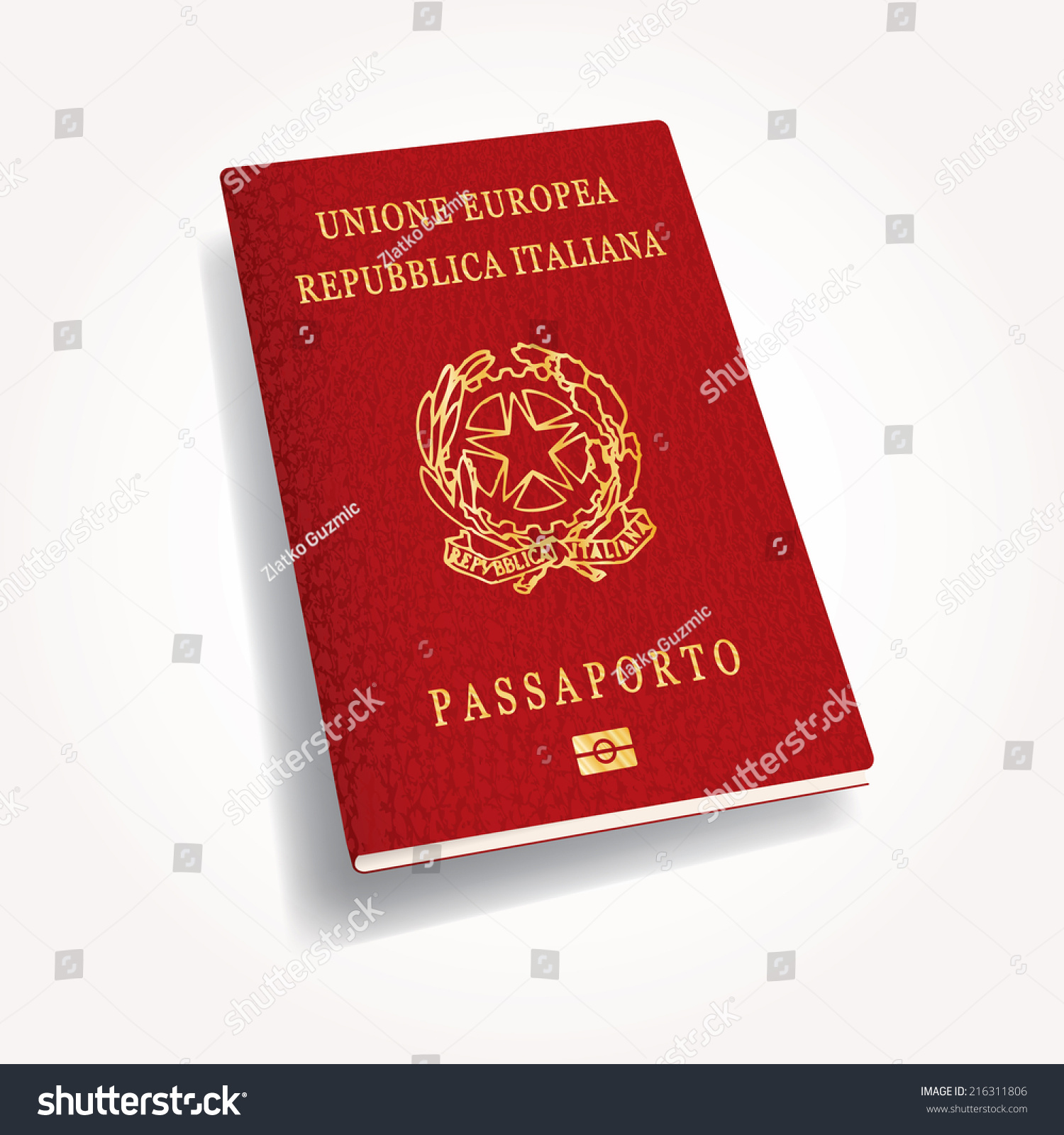 Italian Passport Vector Illustration Stock Vector Royalty Free 216311806 Shutterstock 5903