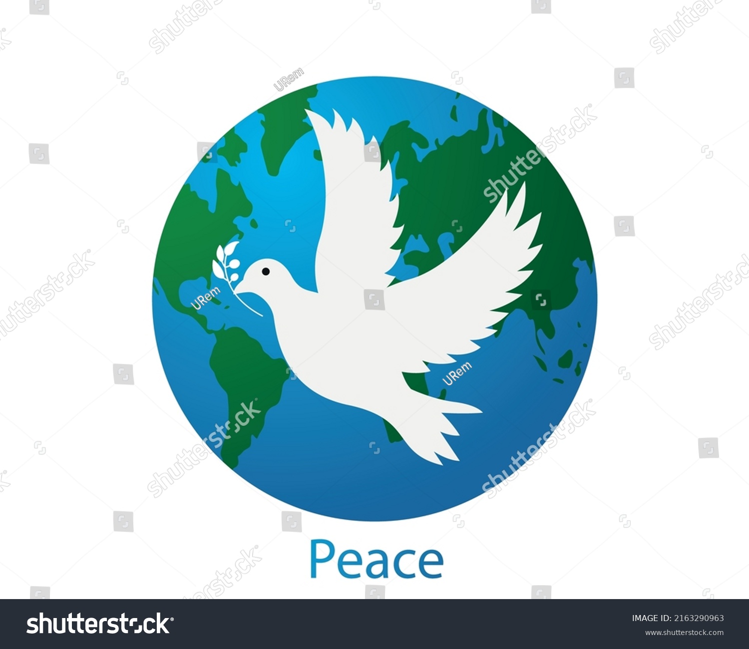 International Day Peace White Dove Peace Stock Vector (Royalty Free ...