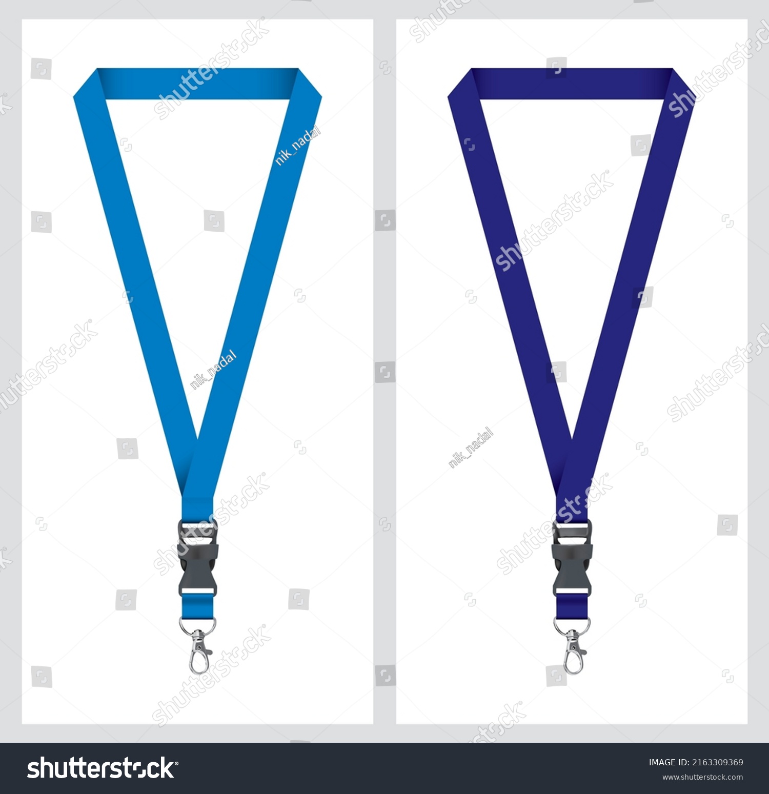 Navy Blue Colour Lanyard Lanyard Royal Stock Vector (Royalty Free ...