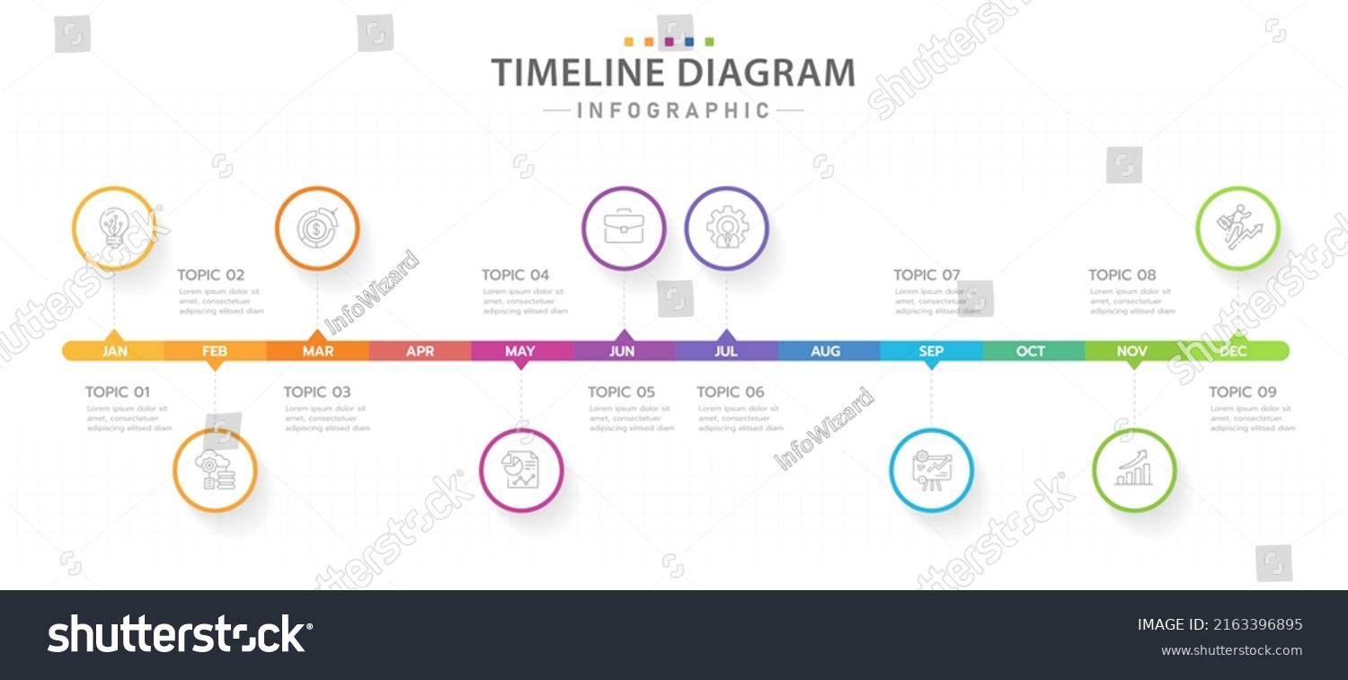 Infographic Template Business 12 Months Modern Stock Vector (Royalty ...