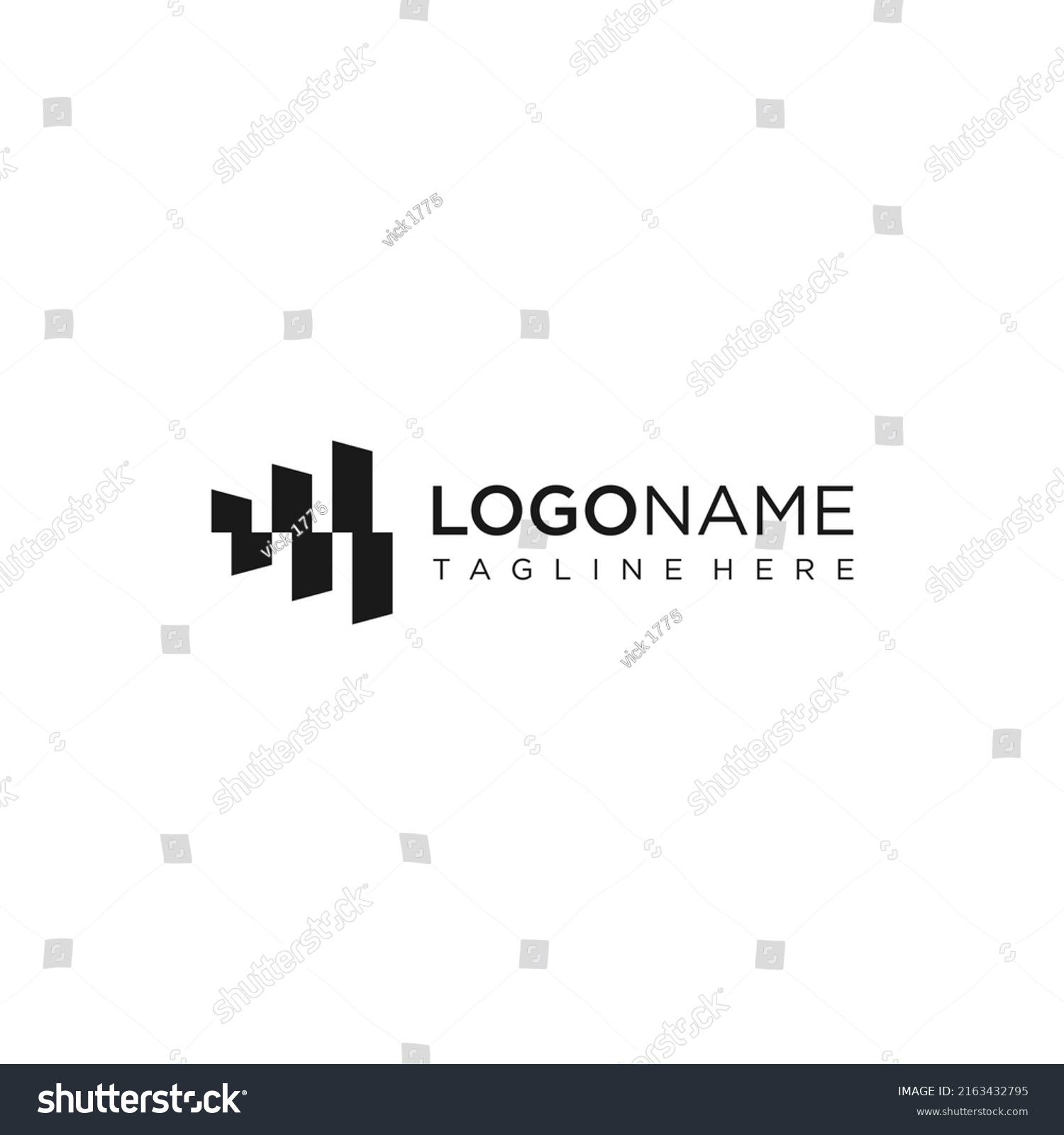 Letter Wm Box Logo Concept Vector Stock Vector (Royalty Free