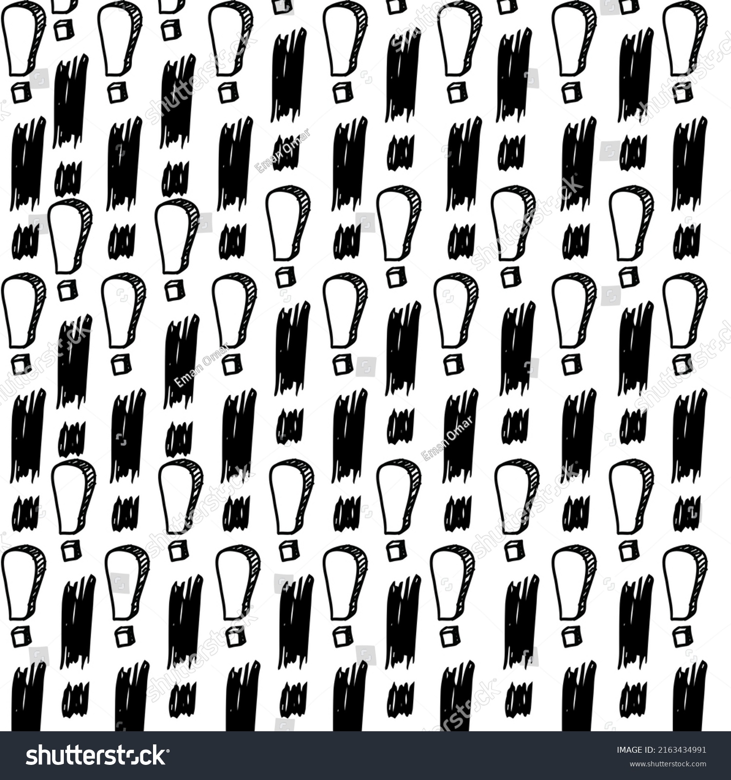 Sketch Symbols Question Mark Endless Background Stock Illustration