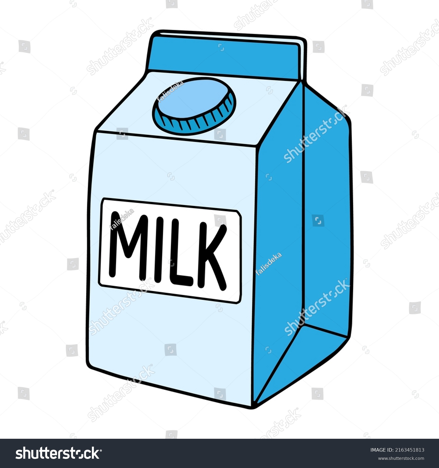 Milk Box Vector Illustrationisolated On White Stock Vector (Royalty ...