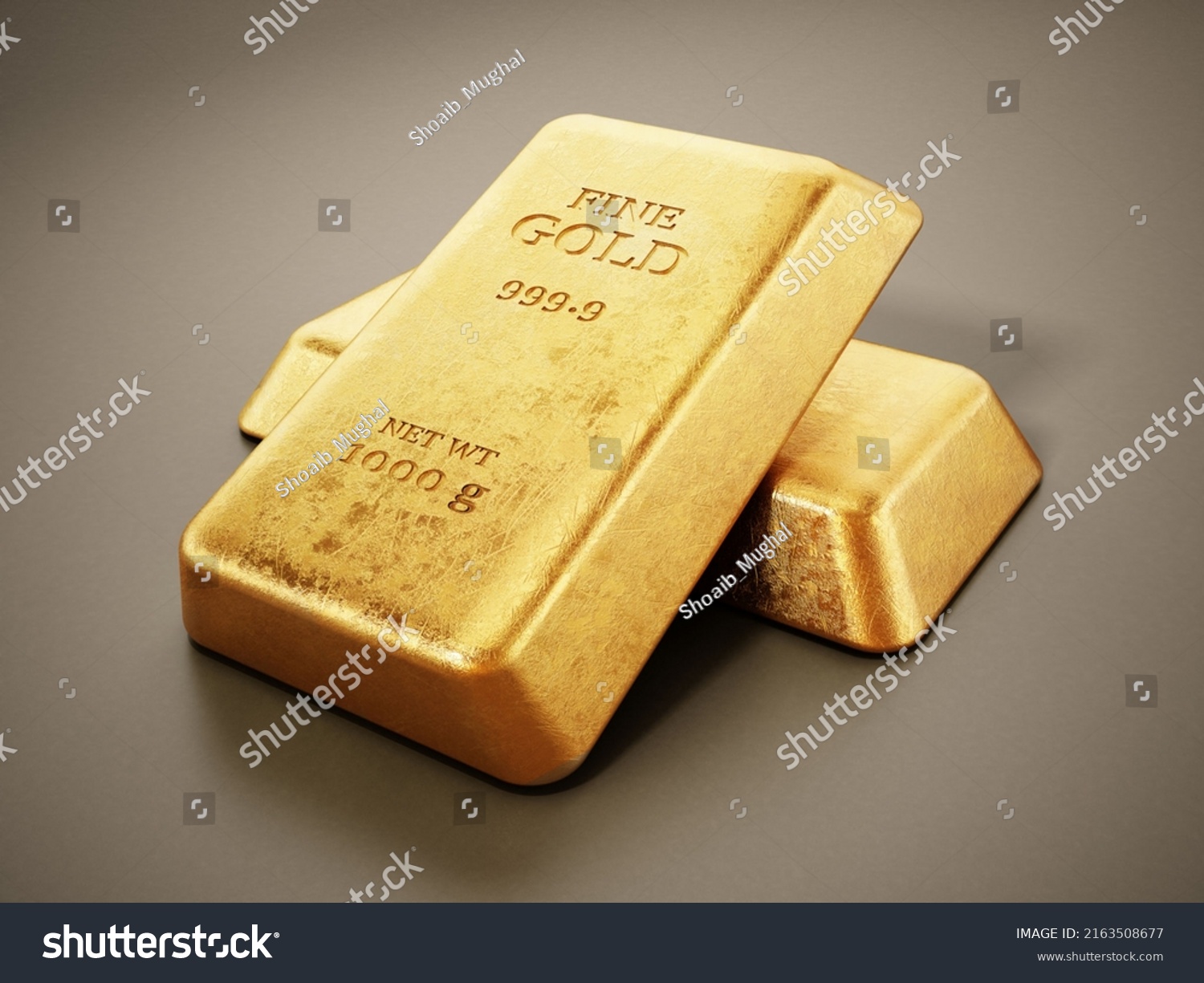 3d-rendering-1-kg-gold-ingots-stock-illustration-2163508677-shutterstock