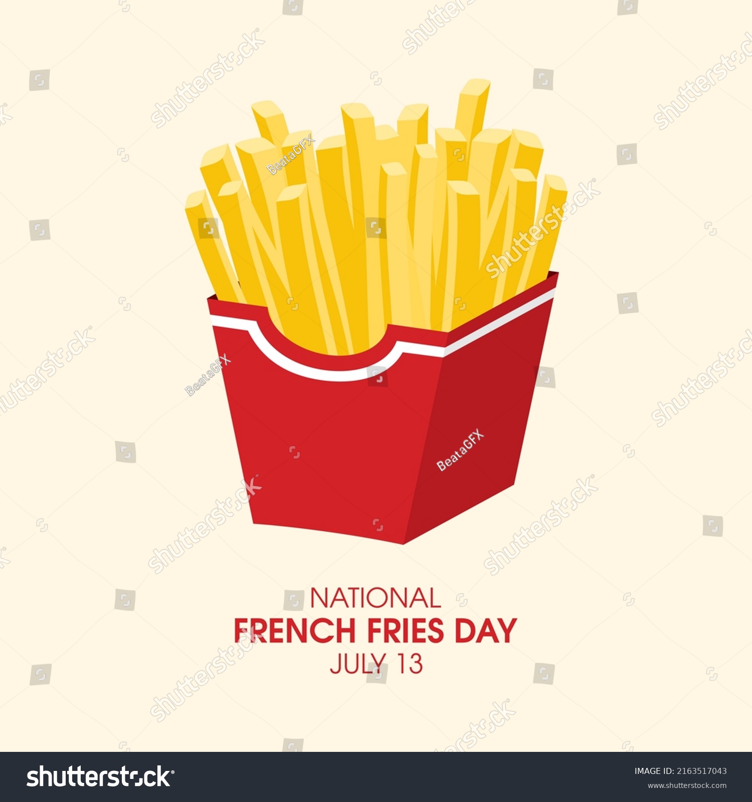 National French Fries Day Vector Fast Stock Vector (Royalty Free