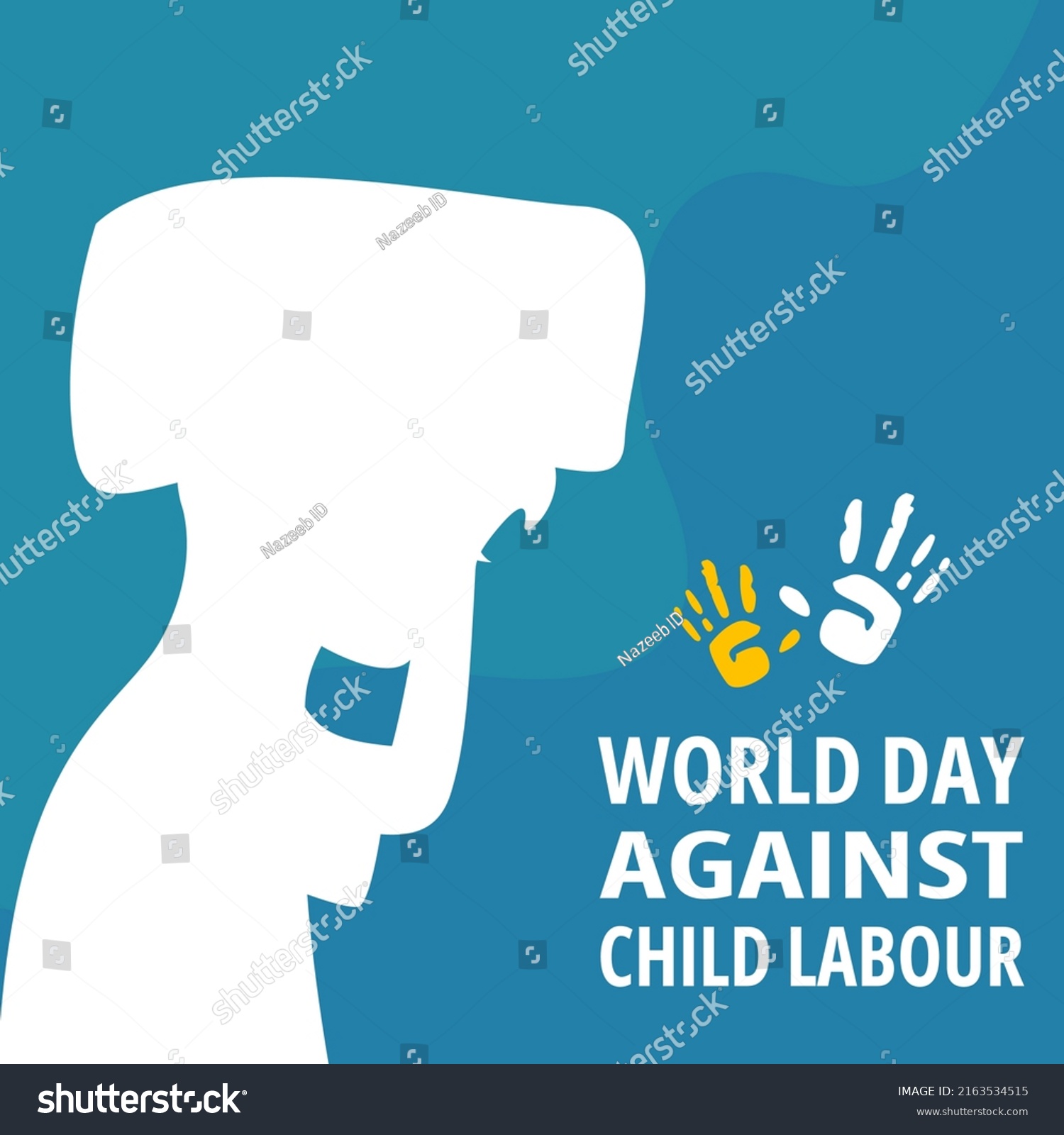 World Day Against Child Labour Campaign Stock Vector (Royalty Free ...