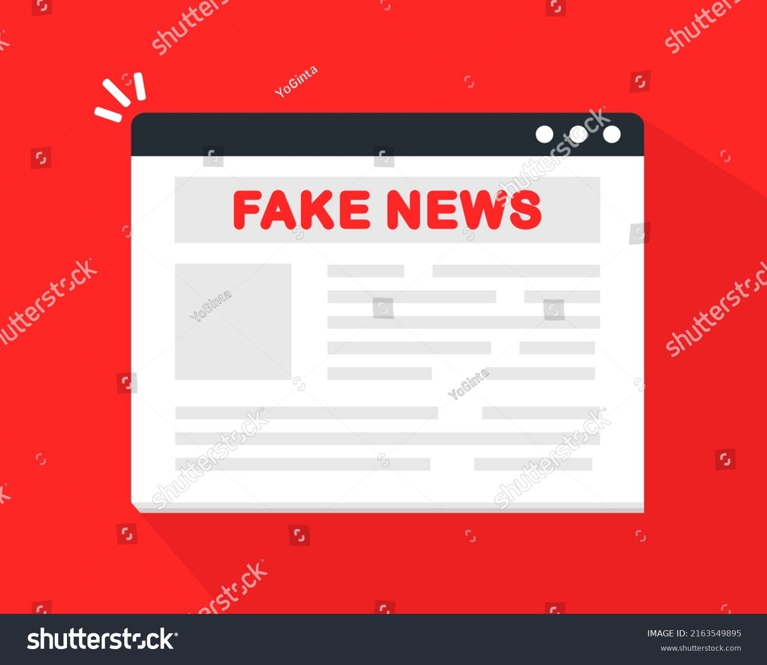 Hoax Fake News Symbol Vector Illustration Stock Vector (Royalty Free ...