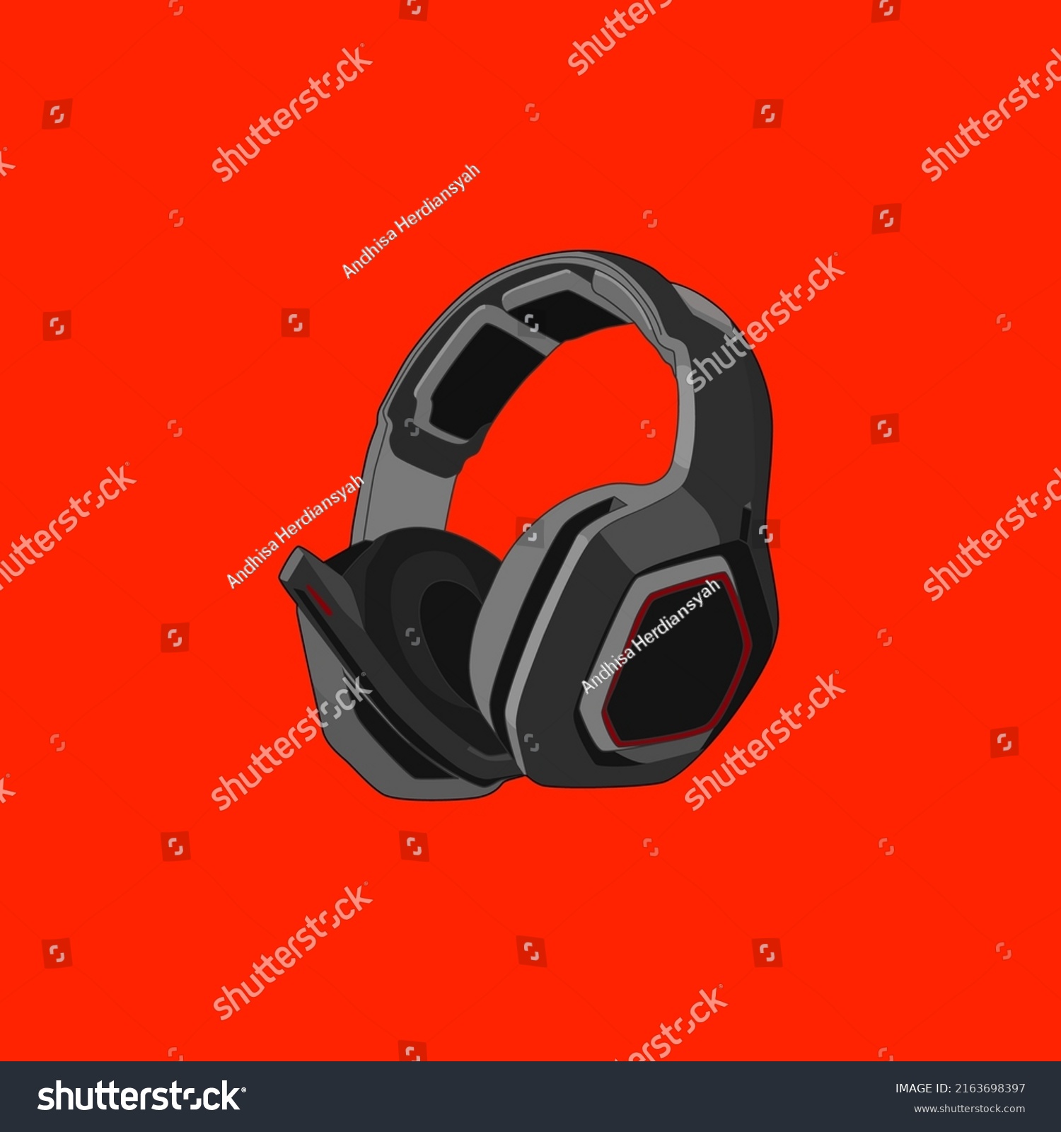 Headset Gaming Illustration Art Vector Stock Vector Royalty Free 2163698397 Shutterstock 5531